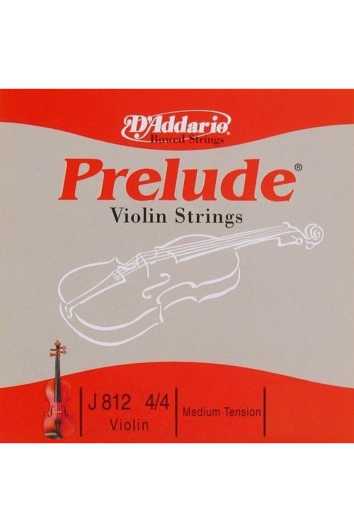 Daddario Daddarıo J812 Keman Tek Teli, Prelude, Scale 4/4, A-(la), Norma