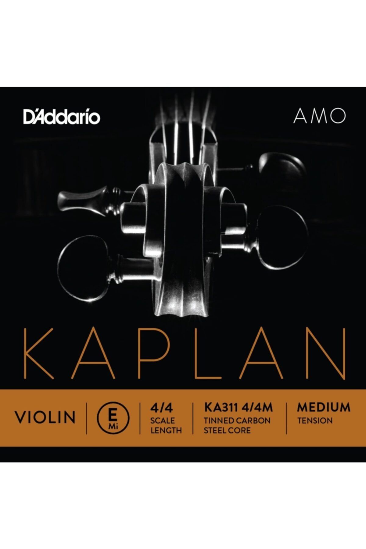 Daddario Daddarıo Ka311 Keman Tek Tel, Kaplan Amo, Scale Length 4/4, E-(m
