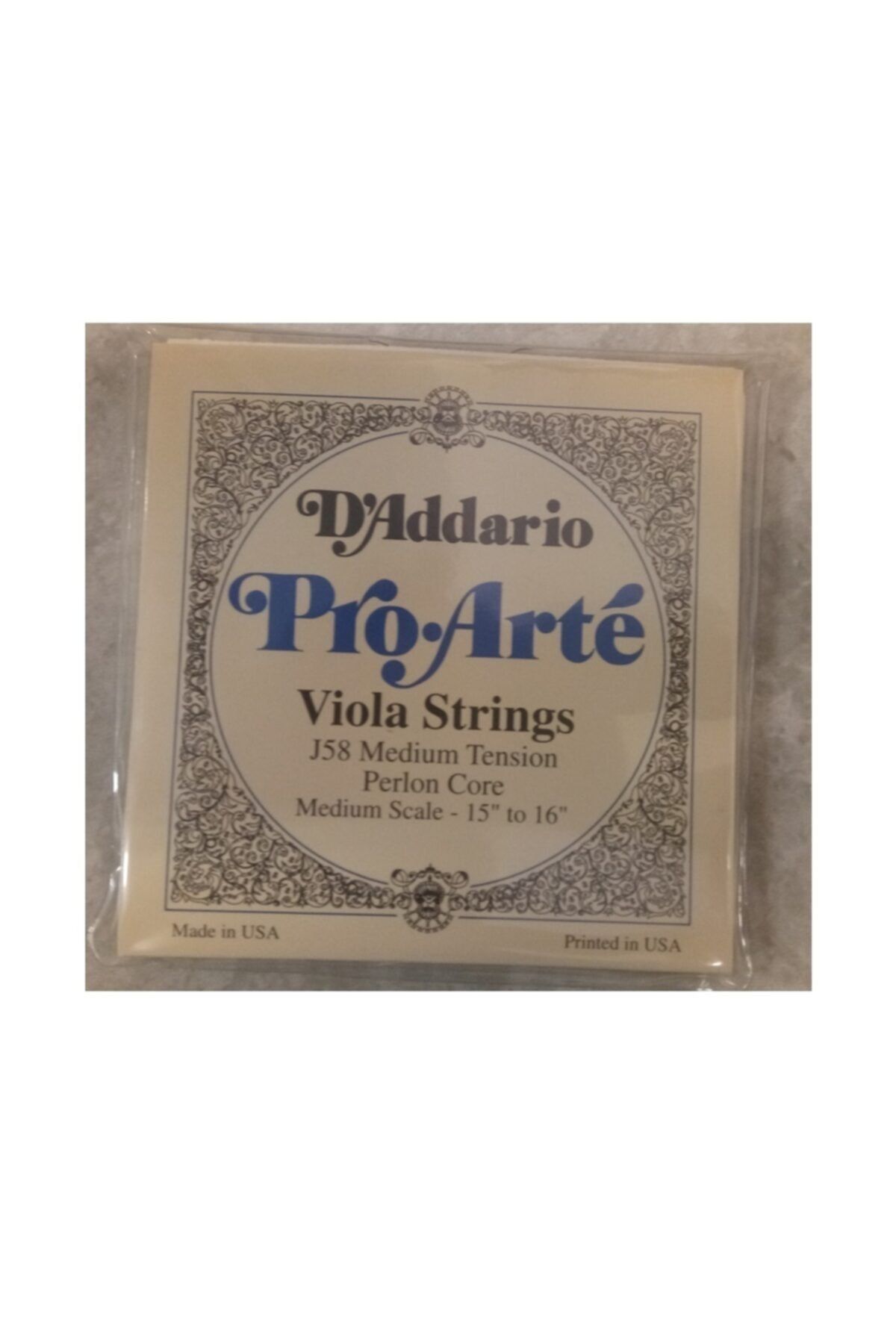 Daddario Daddarıo J58 Viola Tel Seti, Pro-arte, Scale Medıum, Medıum Te
