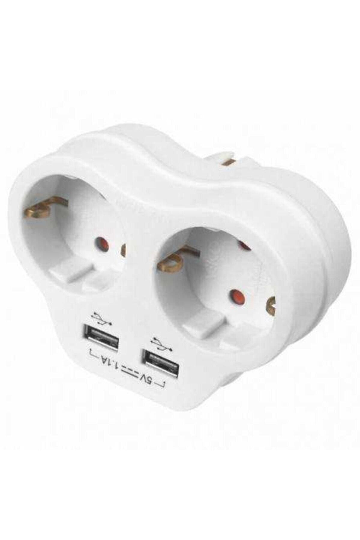 VİKO 2 Li Topraklı Ve 2 Usb Çıkışlı Fiş Priz 1,1 A