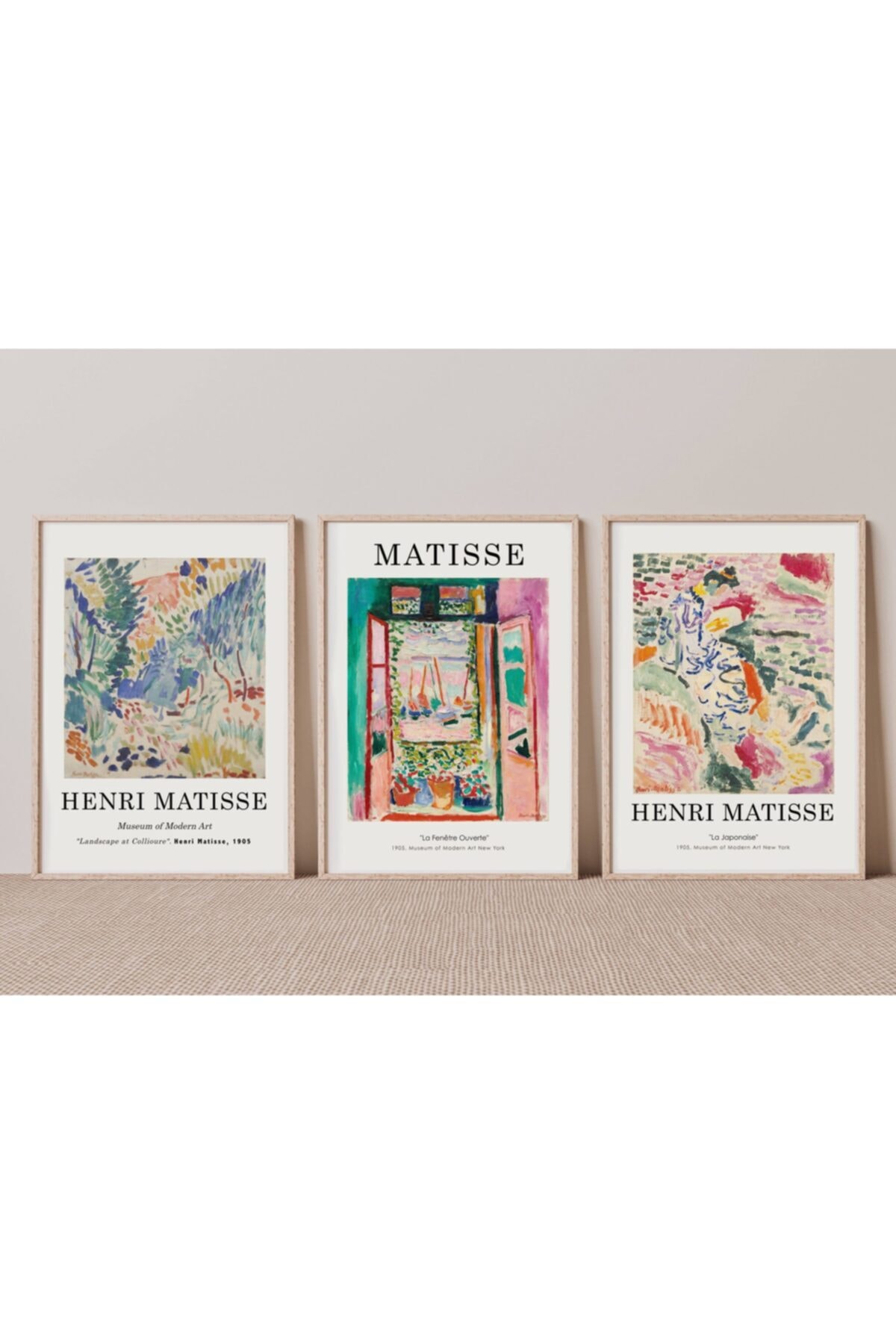 by tuzkan Kopya - Matisse Masif Ahşap Çerçeveli Sergi Posteri Seti