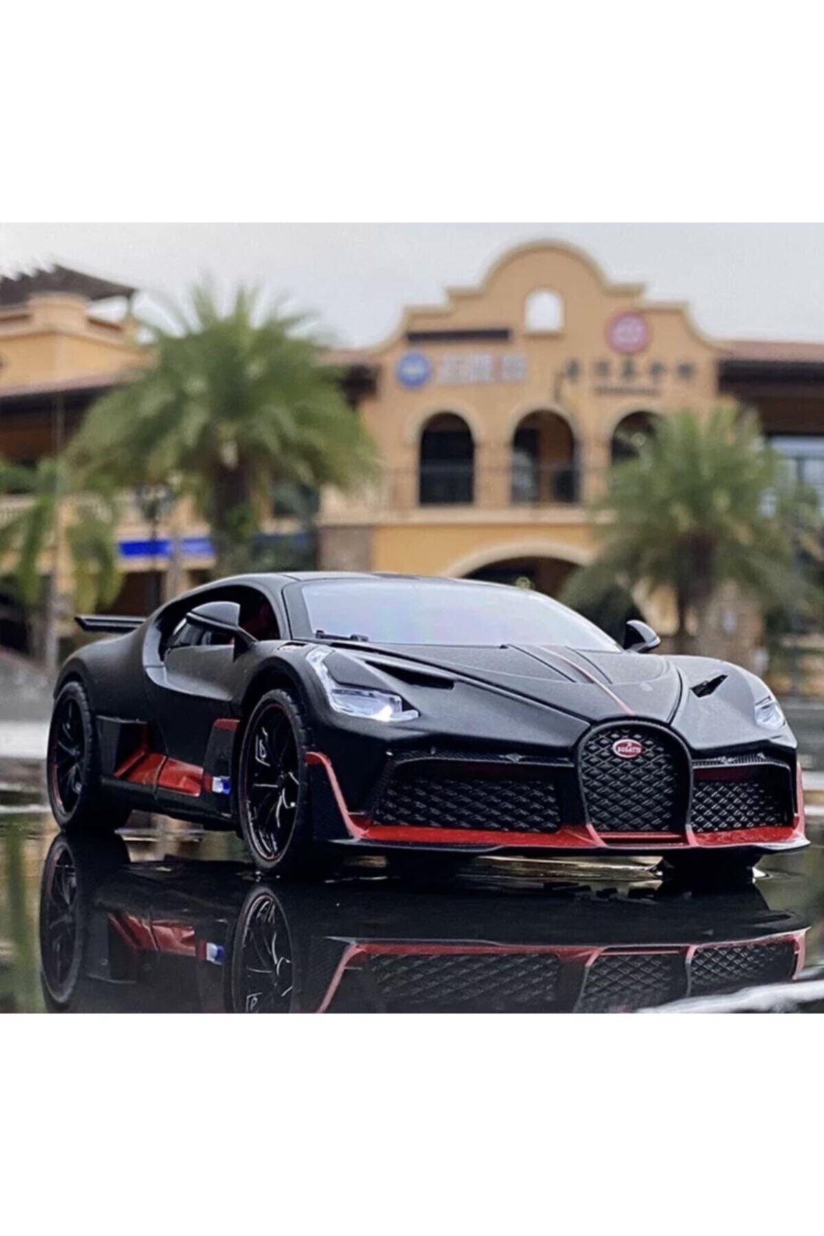 toysandmore Bugatti Veyron Divo Metal Model Araba 1-24 Işık Ses Kapılar Kaput Açılır