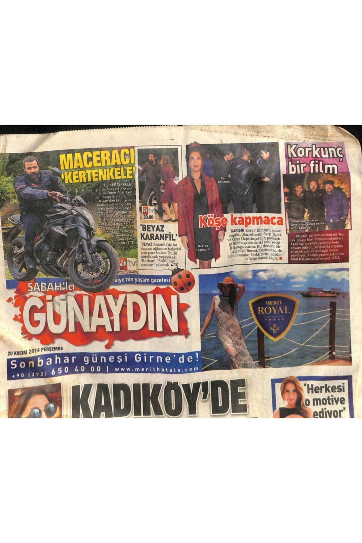 Gökçe Koleksiyon Sabah Gazetesi Günaydın Eki 20 Kasım 2014 - Iddialı Bir Yerli Gerilim Filmi Geliyor