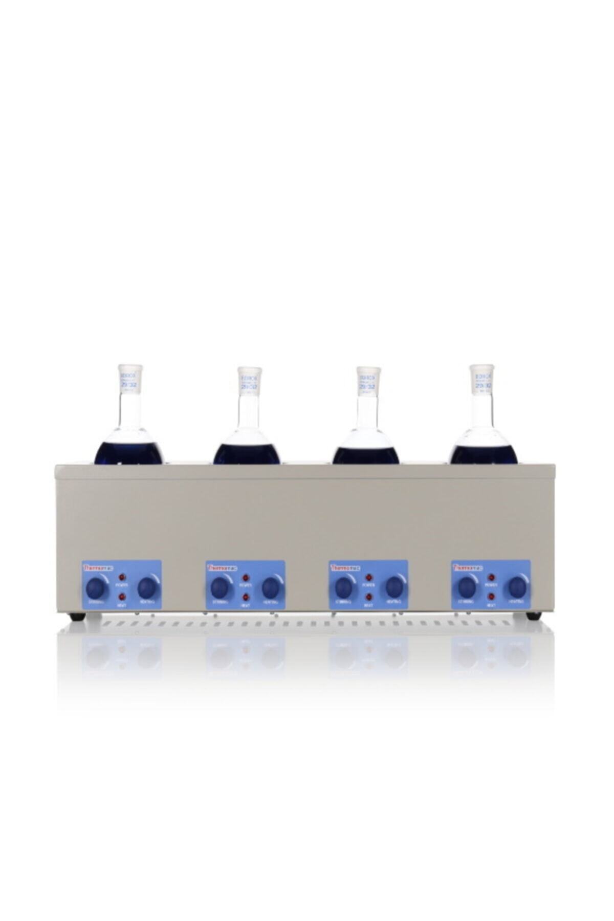 thermomac Standlı Çoklu Manyetik Karıştırıcılı Mantolu Isıtıcı 250 ml 4 Hazneli - Balon Isıtıcı - 450 °c
