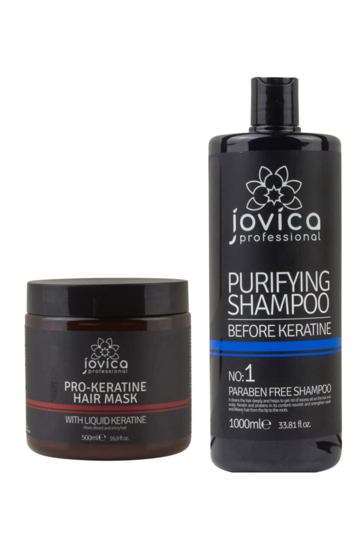 Jovica Tuzsuz Purifying Şampuan 1lt + Pro-keratin Saç Maskesi