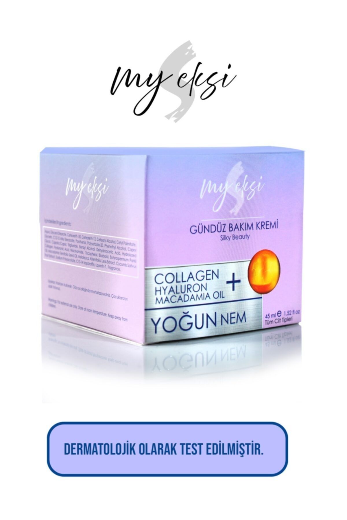 MYEKSİ Hyaluron & Kolajen  Cilt Dolgunlaştıran Nemlendirici Gündüz Kremi- Hyaluronik Asit 45ml