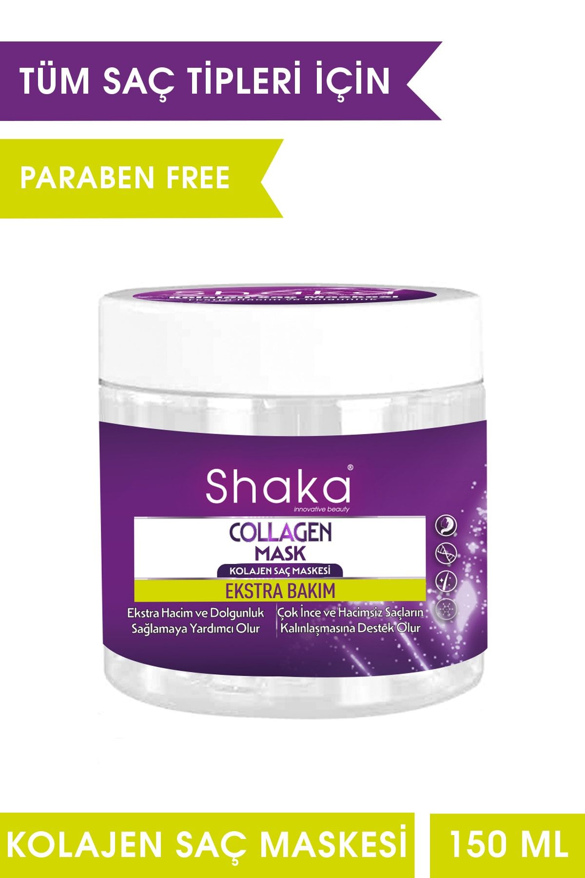 SHAKA Kolajen Saç Maskesi 150 ml / Paraben Içermez