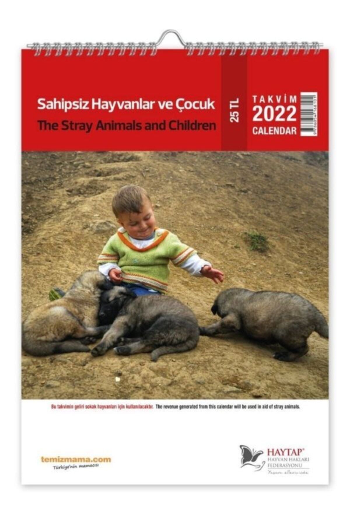 Haytap Sahipsiz Hayvanlar Ve Çocuk 2022 Duvar Takvimi