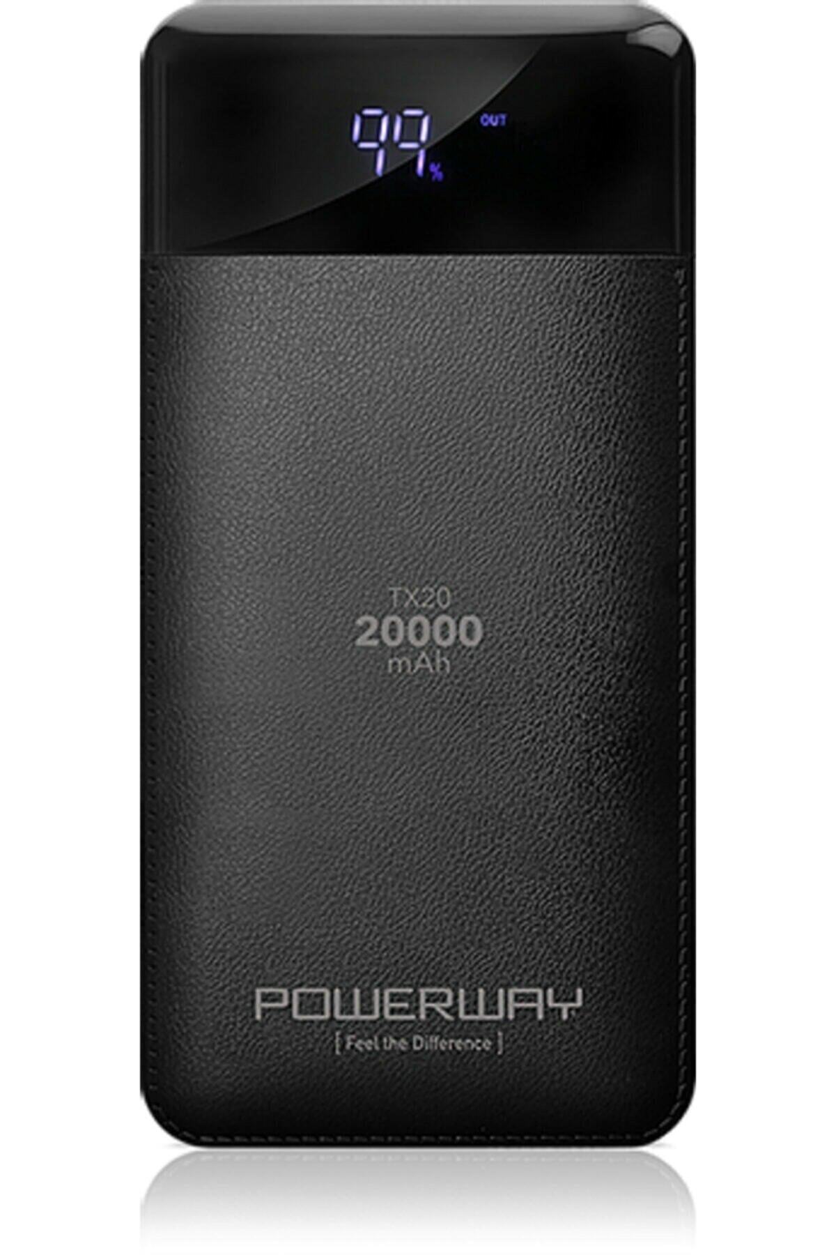 POWERWAY Tx20 20000 Mah Dijital Göstergel Çift Usb Powerbank