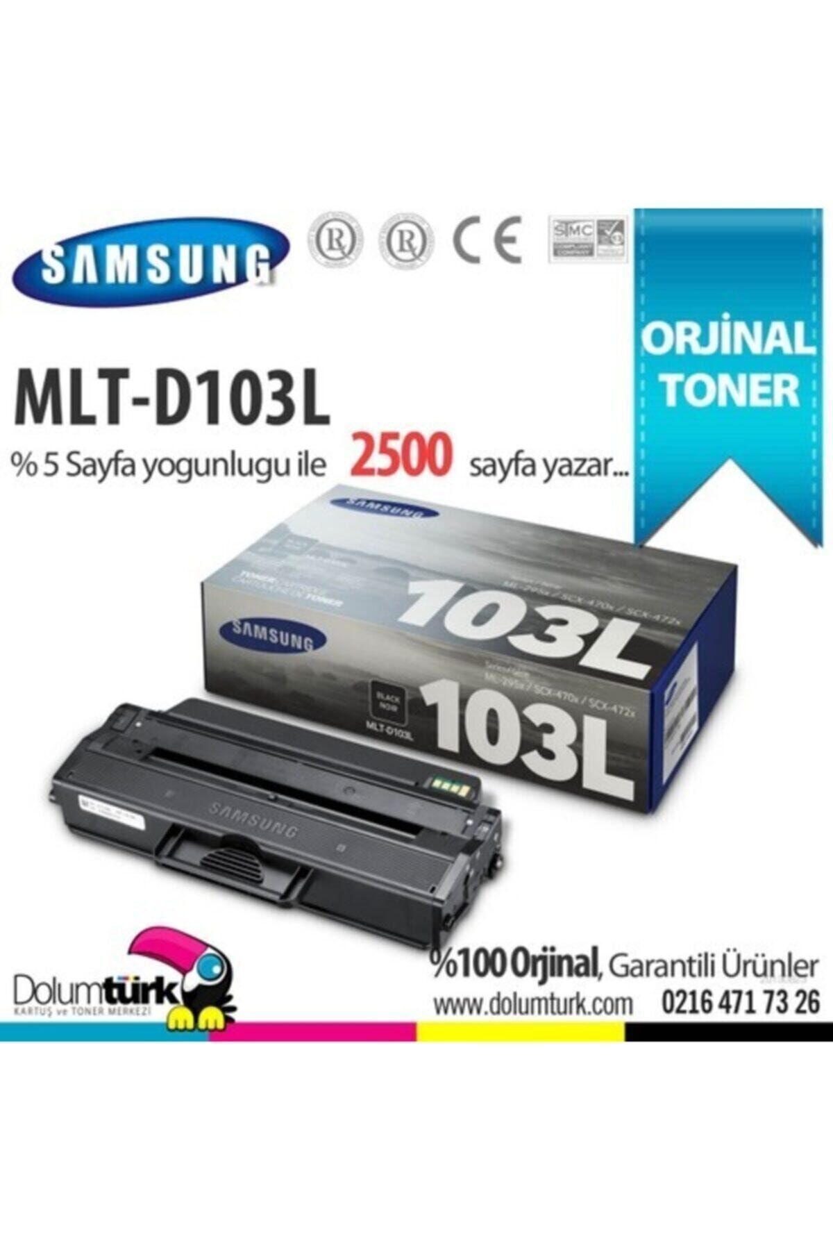 Samsung Mlt-d103l / Ml2950 / Ml2955 / Scx-4726 / Scx-4729 / Ml2951 Orjinal Toner
