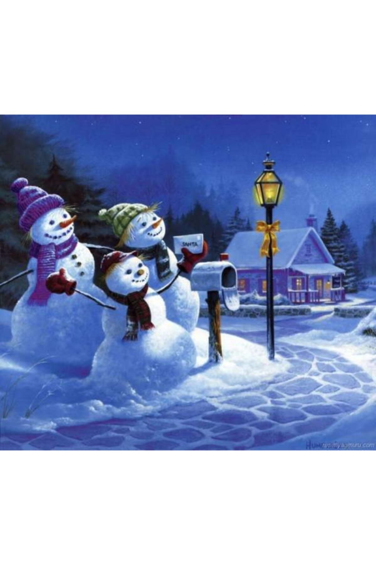 TEKNO Kartpostal Kış Manzarası Paket Içinde 100 Adet