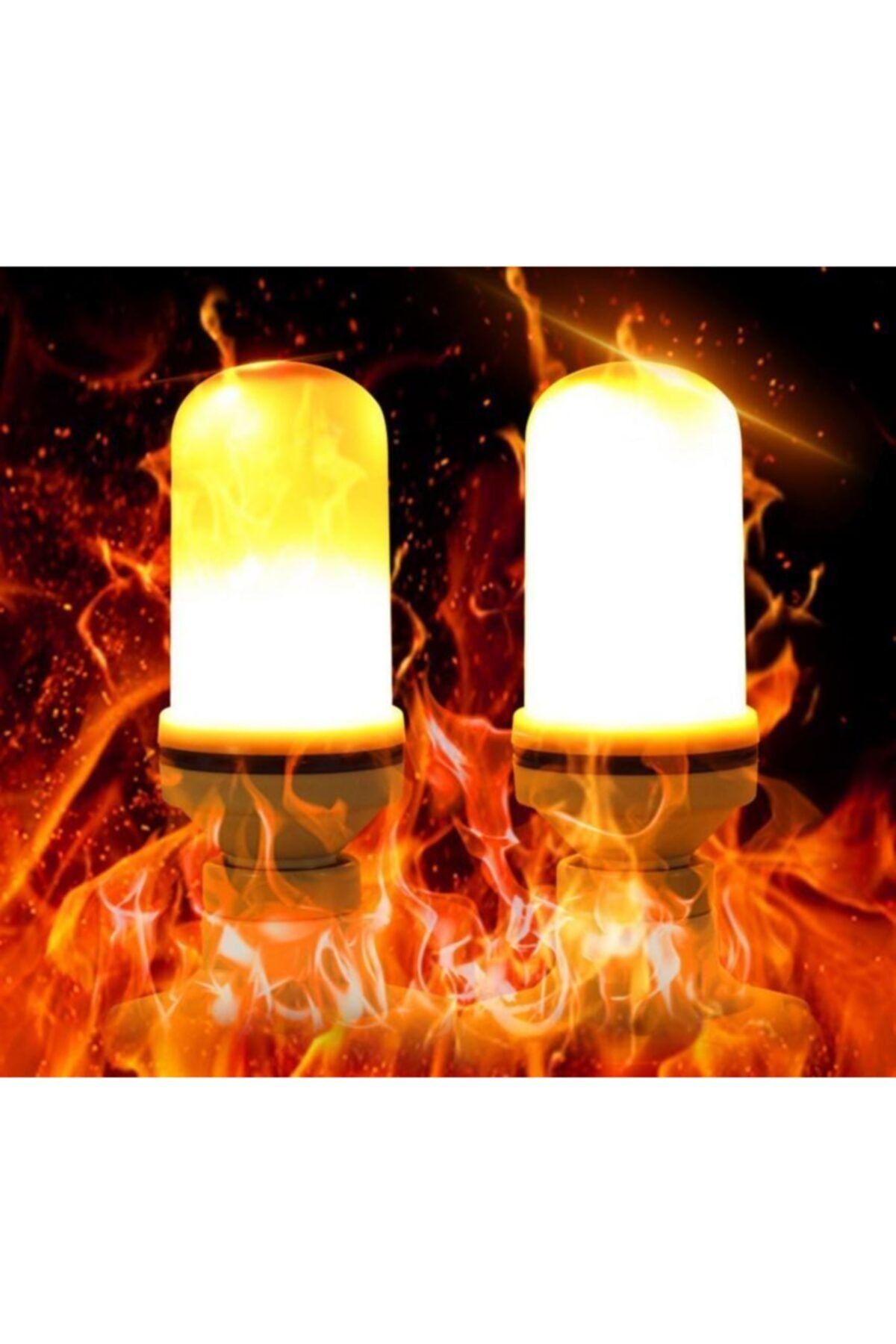 EGATOPTAN Alev Efektli Sensörlü Dekoratif Led Lamba Usb Şarjlı