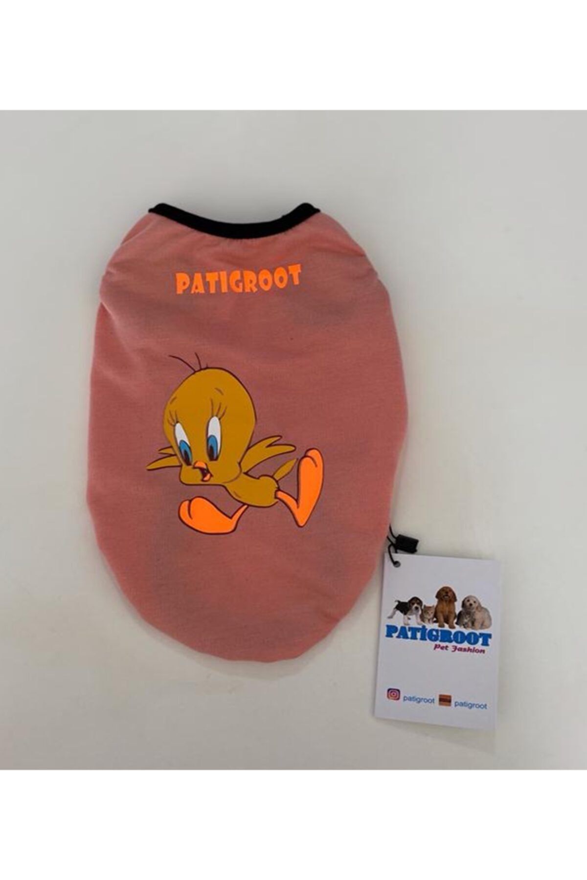Pati Groot Kısa Kollu Tweety Resimli Sweatshirt