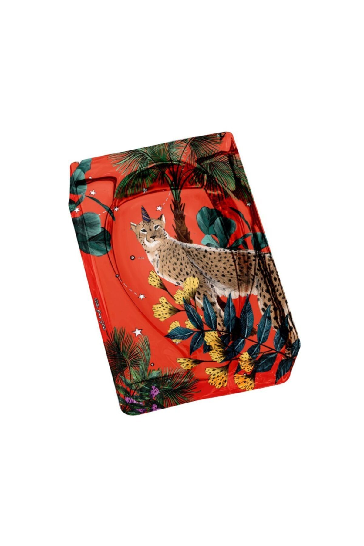 VİTELLİ Wonderland Turuncu Leopar Oval Puro Küllüğü