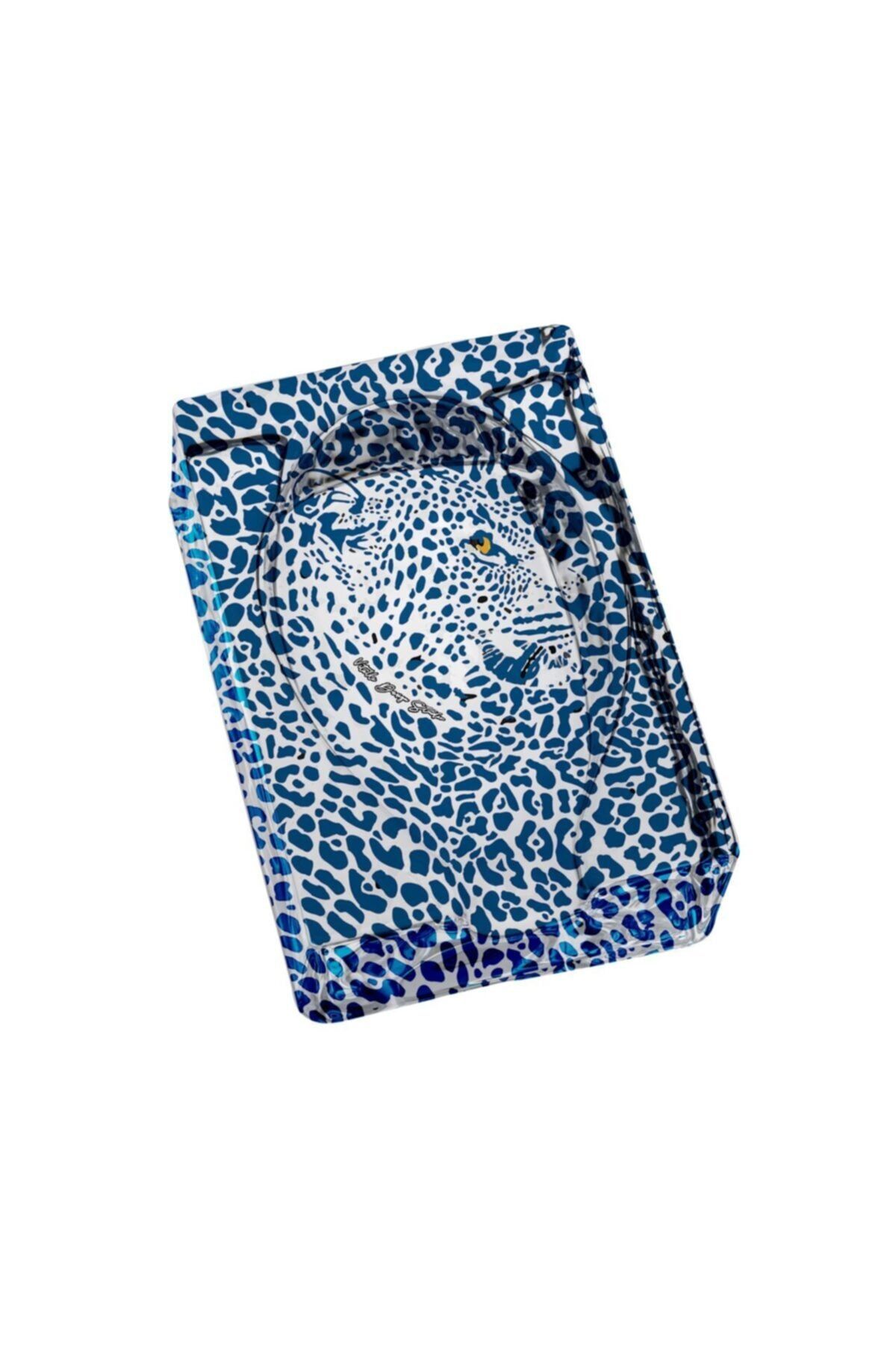 VİTELLİ Classic Blue Leopar Oval Puro Küllüğü