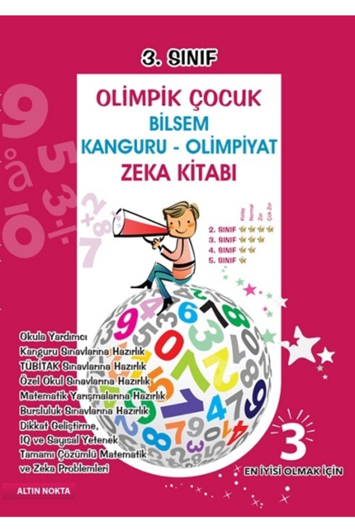 altın nokta 3. Sınıf Olimpik Çocuk Bilsem - Kanguru - Olimpiyat Zeka Kitabı Tamamı Çözümlü