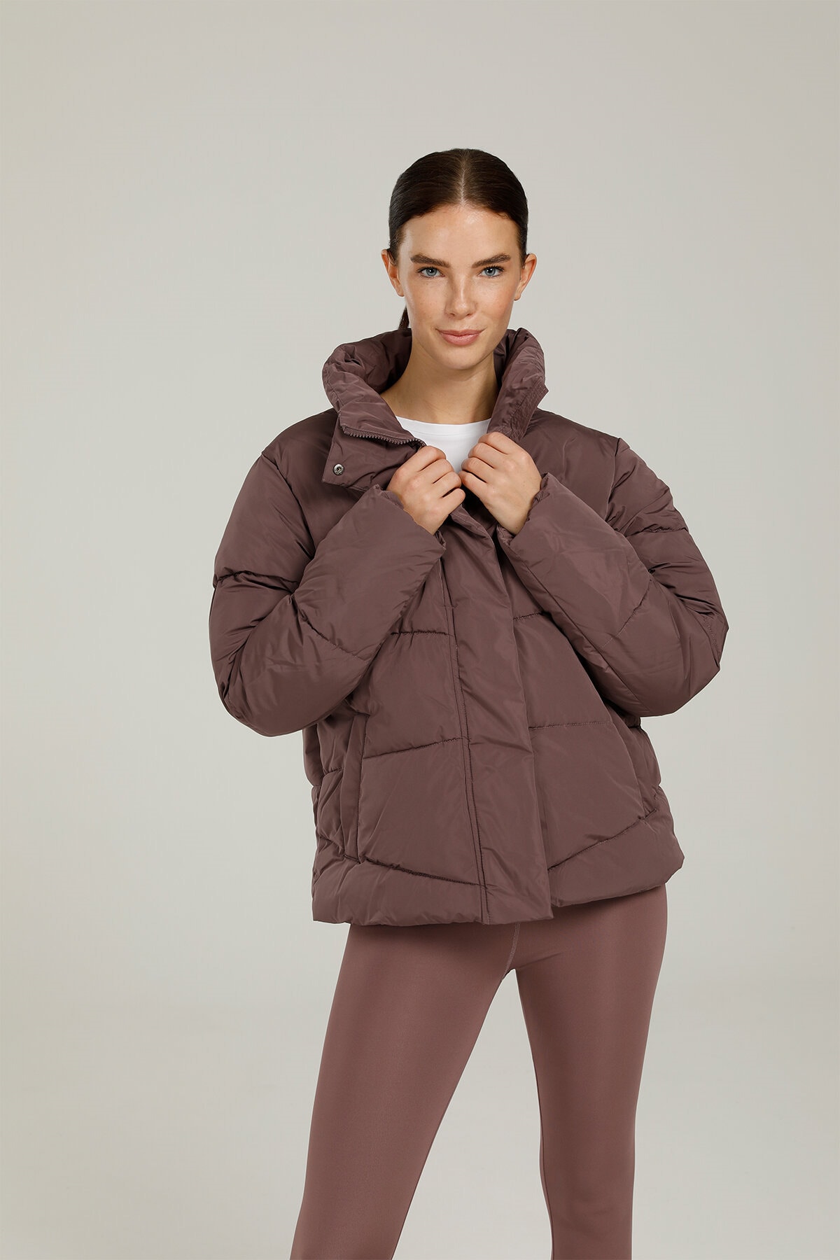 lumberjack 1w Ct787 Agata Coat 1pr Mürdüm Kadın Kaban - Kısa