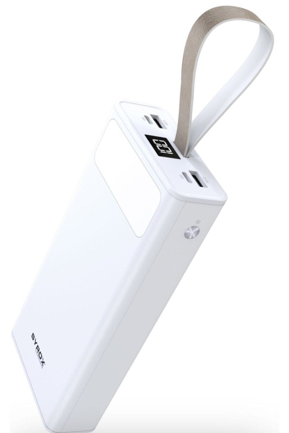 Syrox Pb115 30000 Mah Led Ekranlı Beyaz Powerbank