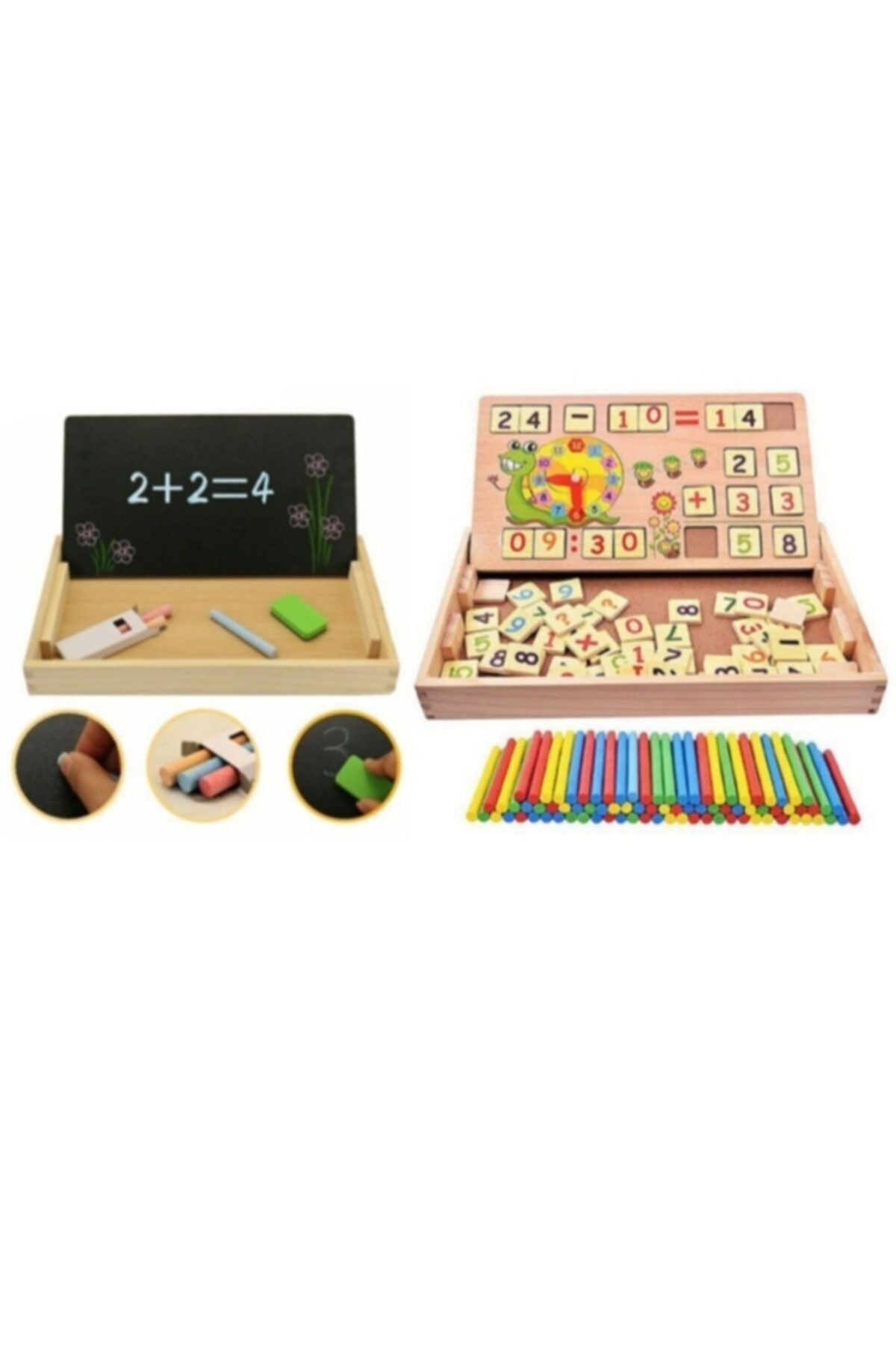 Wooden Toys Mucizeoyuncaklar Ahşap Matematik Öğretici Zeka Oyunu Sayıları Öğrenme Oyunu 418867728