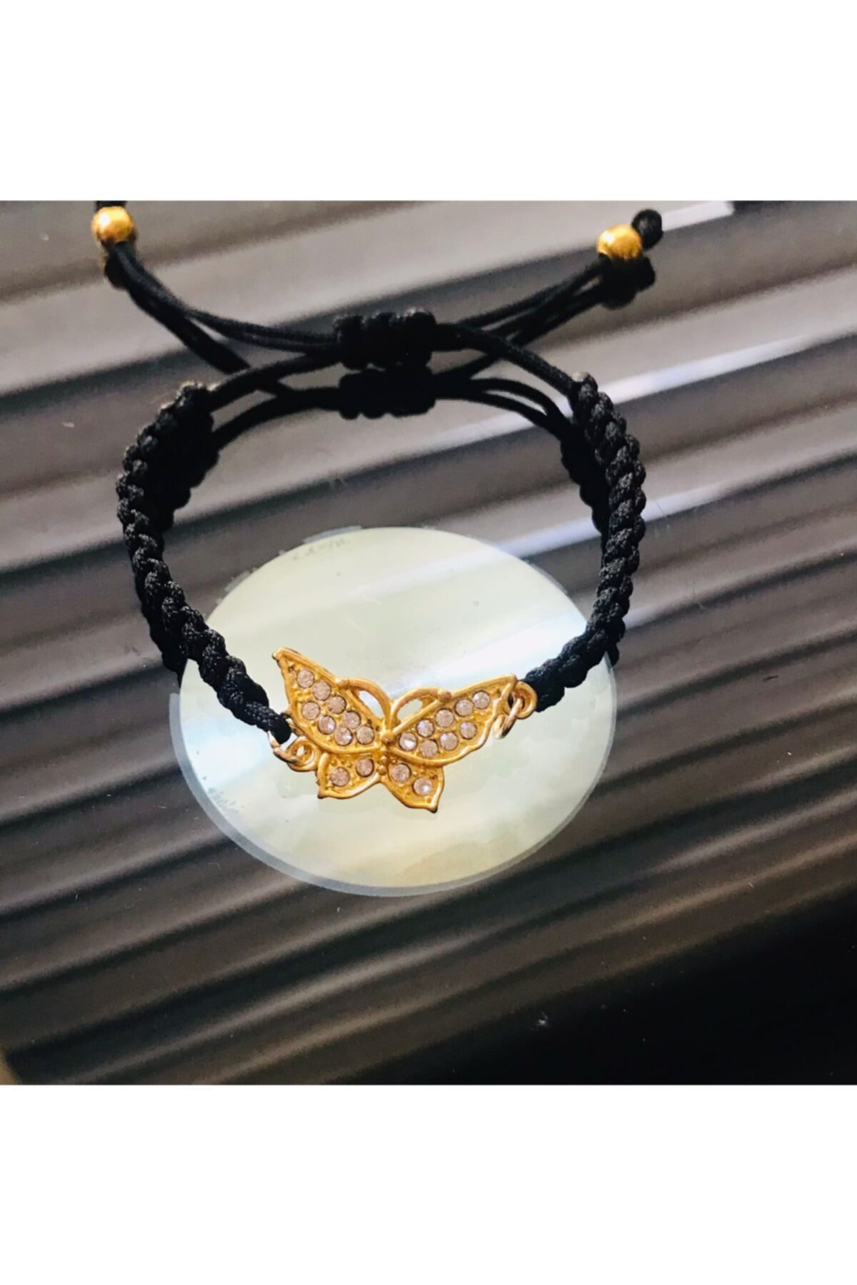 Angel Accessories Makrome Örgü Kelebek Taşlı Bileklik