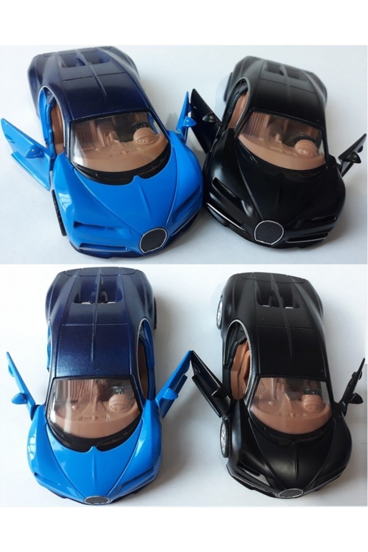 OYUNCAKSAHİLİ Bugatti Chiron Veyron Model 2 Adet Diecast Metal Araba Çekbırak