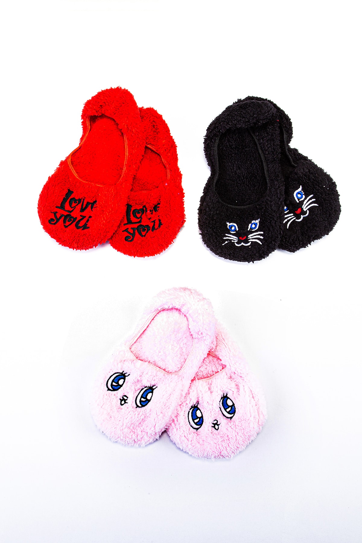 Modernity 3 Lü Peluş Ev Patiği Panduf Babet