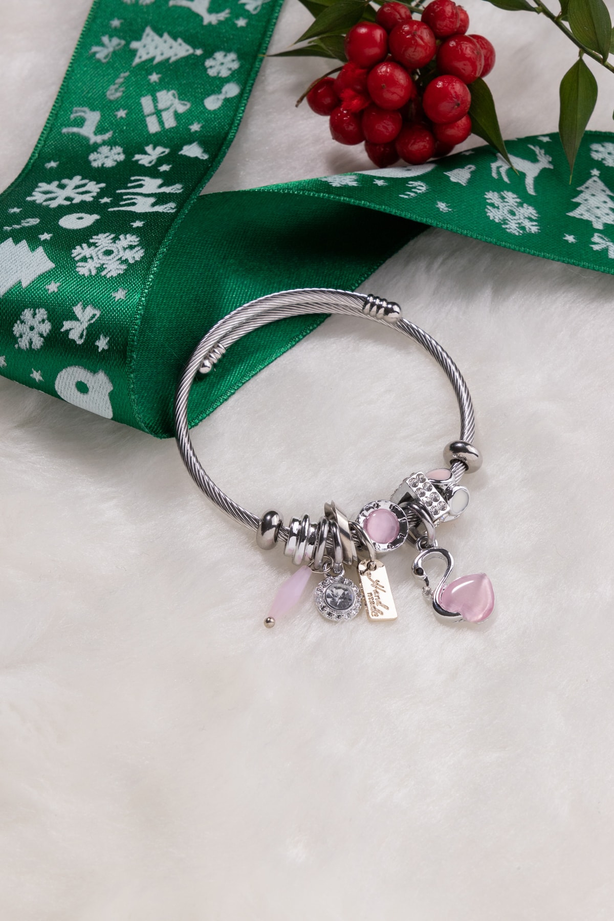 Sacha Accessories Kuğu Figürlü Charm Bileklik