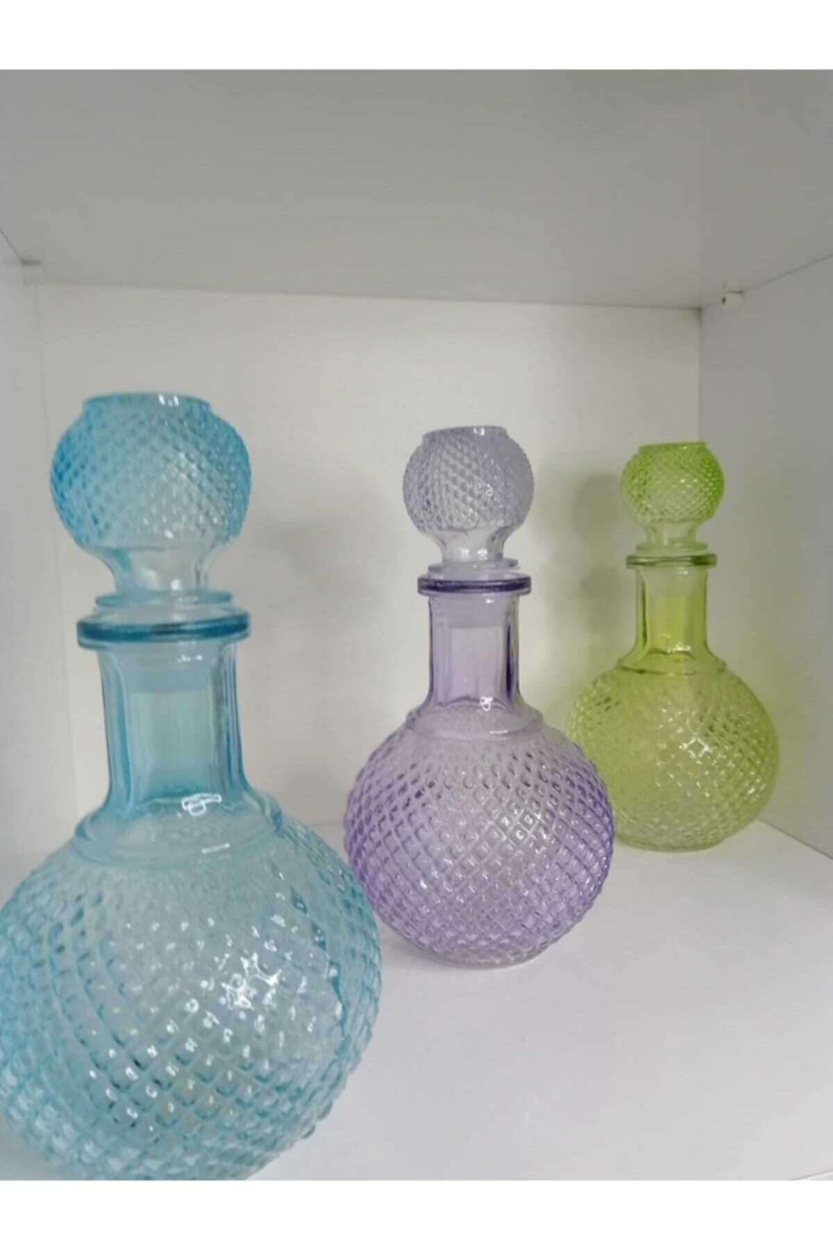 Sofistike 3'lü Cam Şişe Yağdanlık Ve Sirkelik 700ml