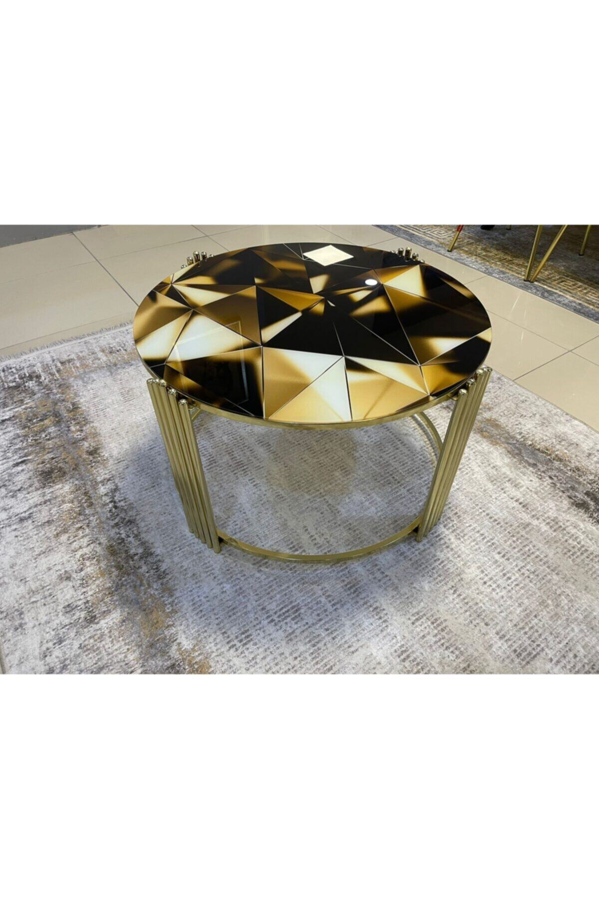 Merinos Metal Modern Şık Orta Sehpa