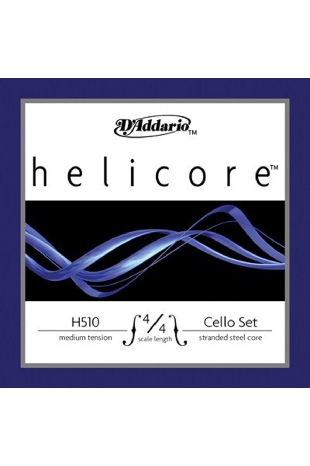 Daddario Daddarıo H510m Cello Tel Seti, Helıcore, Long Scale, Medıum Ten