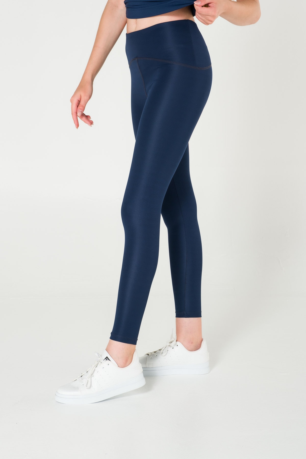 Sportpols Kadın Lacivert Yüksek Bel Toparlayıcı Spor Tayt