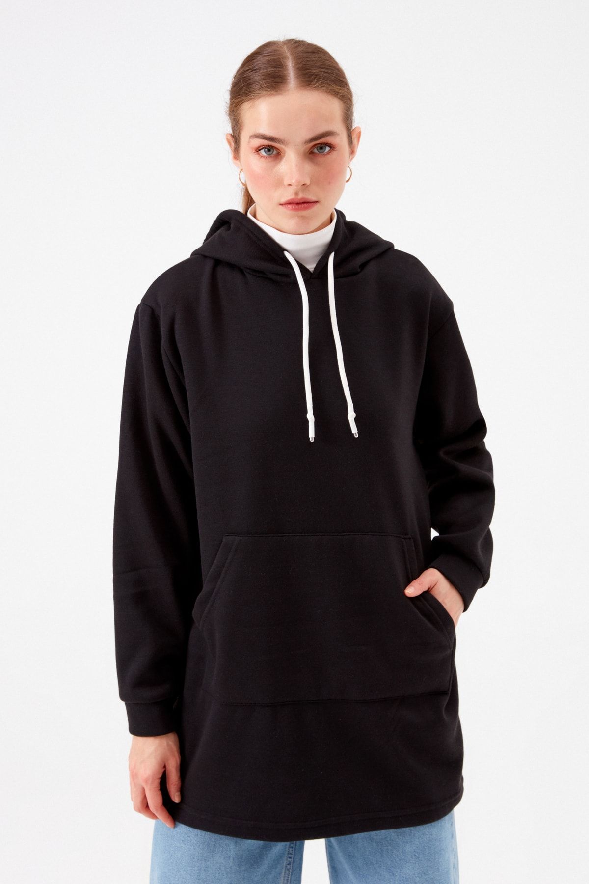 Muni Muni Kapüşonlu Sweatshirt-siyah-md1751