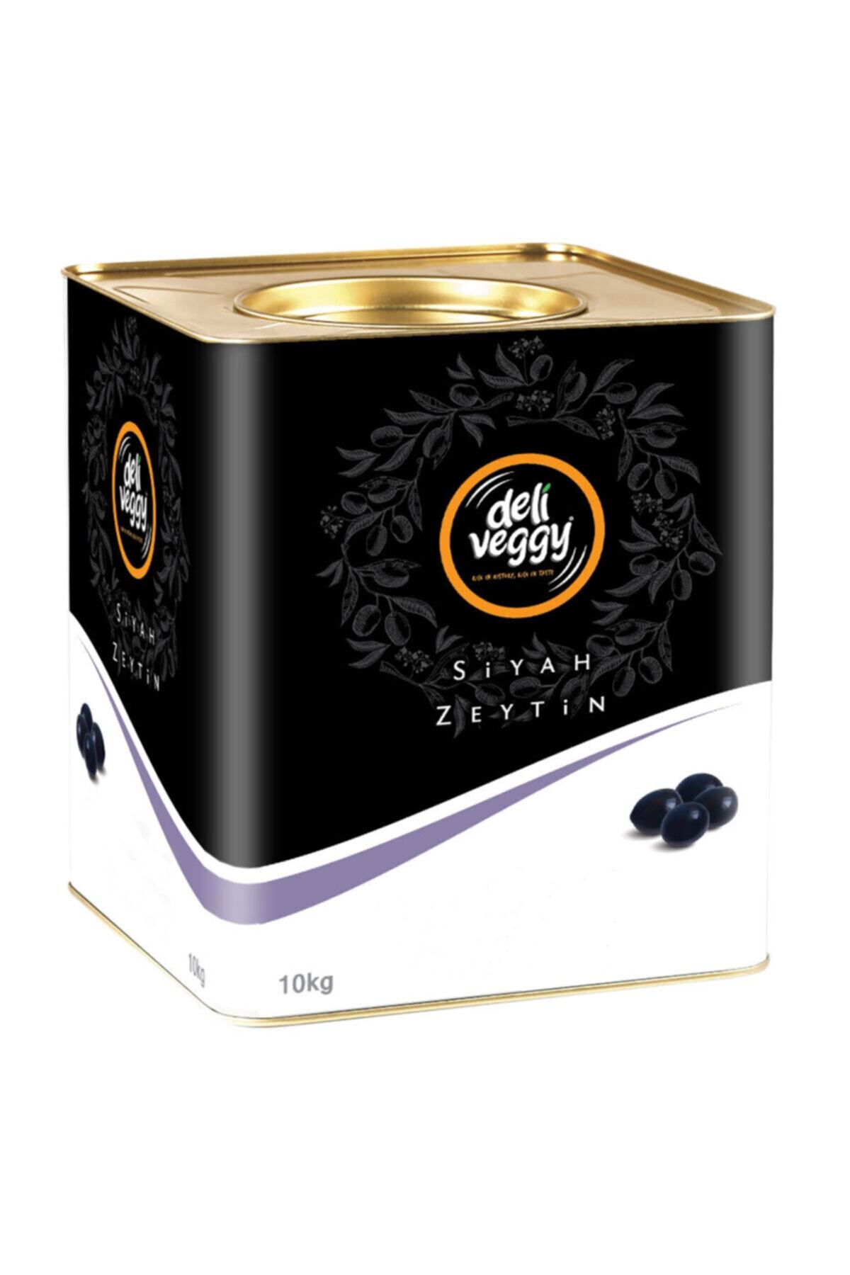 deliveggy Siyah Zeytin Gemlik Tipi Az Yağlı 10kg Teneke 231-260 Kalibre