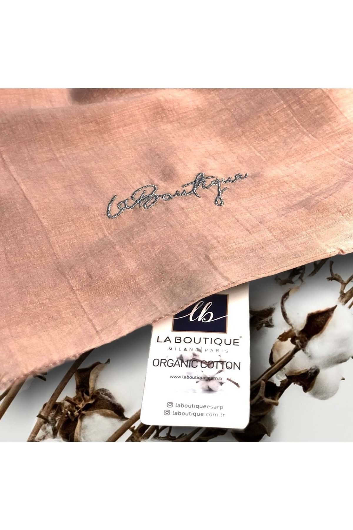 La Boutique Eşarp Organıc Cotton Şal Somon