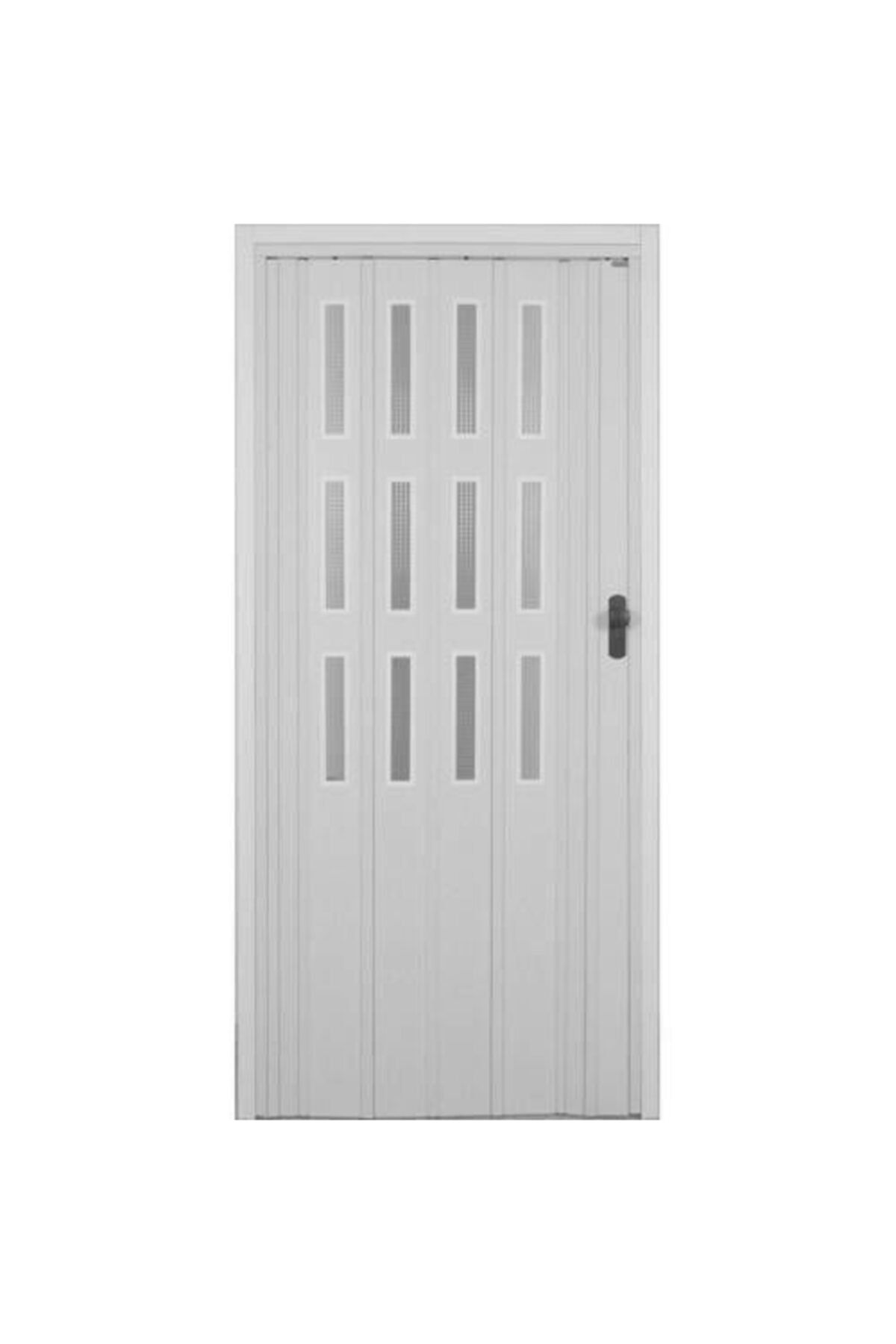 ERİKMANN - Akordiyon Pvc Kapı Camlı Beyaz 192*230