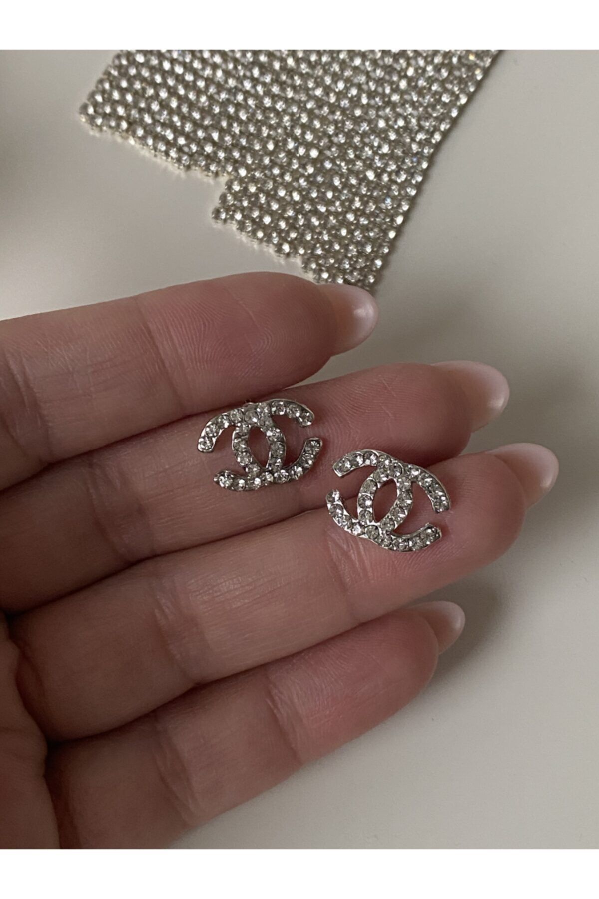Silver clearance cc earrings