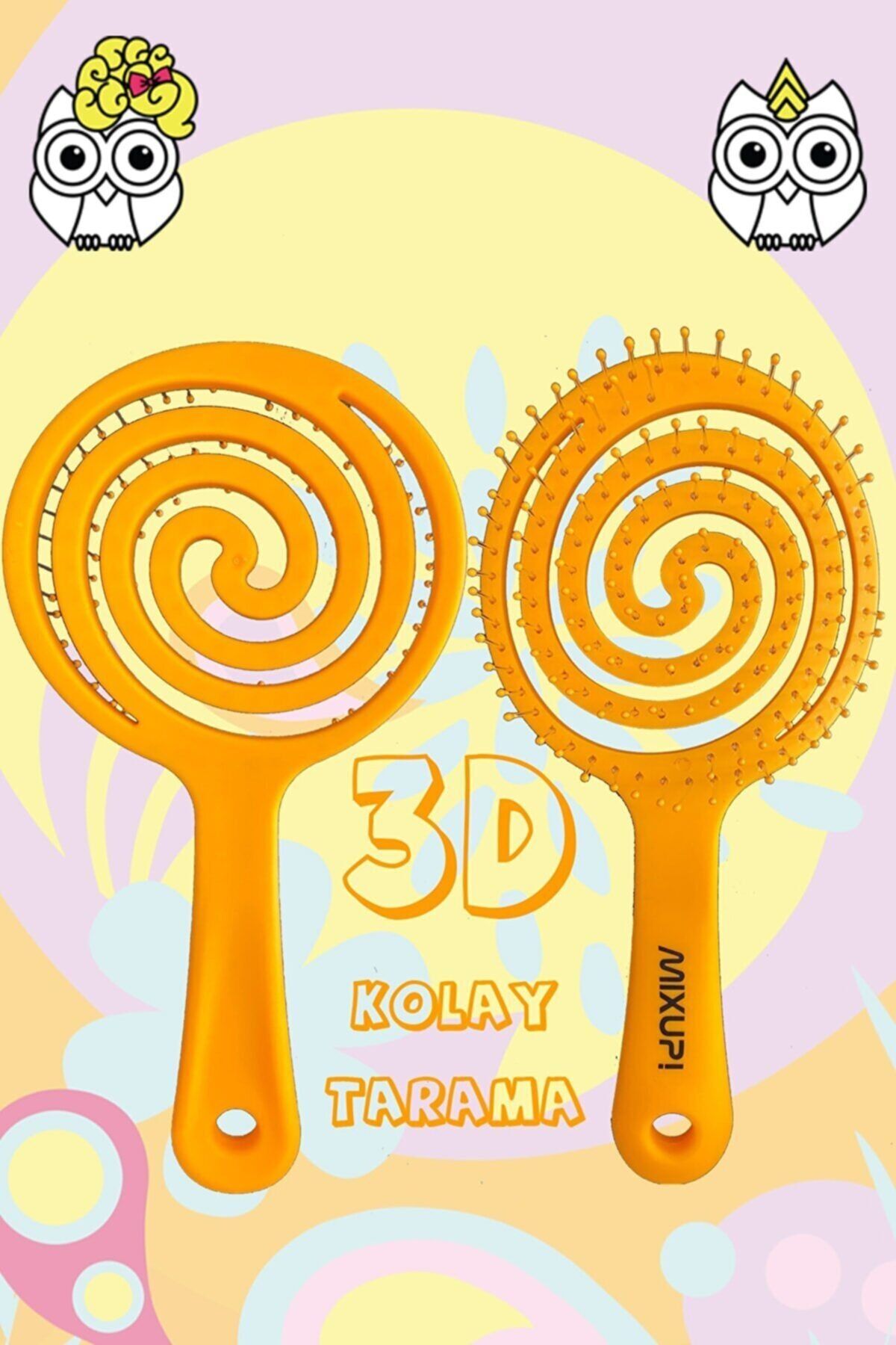 Mixup 3d Soft Touch Saç Fırçası Turuncu