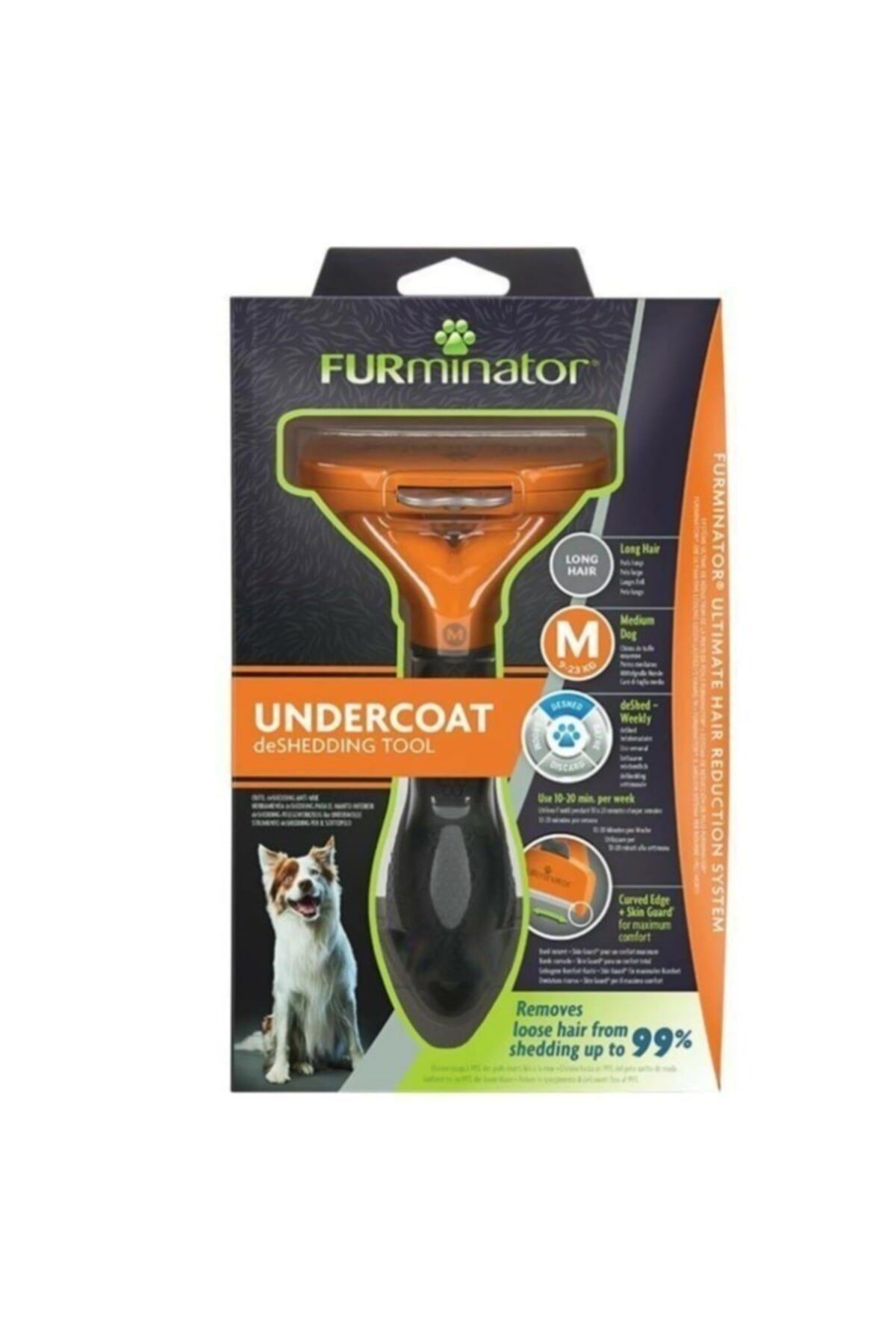 Furminator Uzun Tüylü Köpekler Için Köpek Tarağı (m)