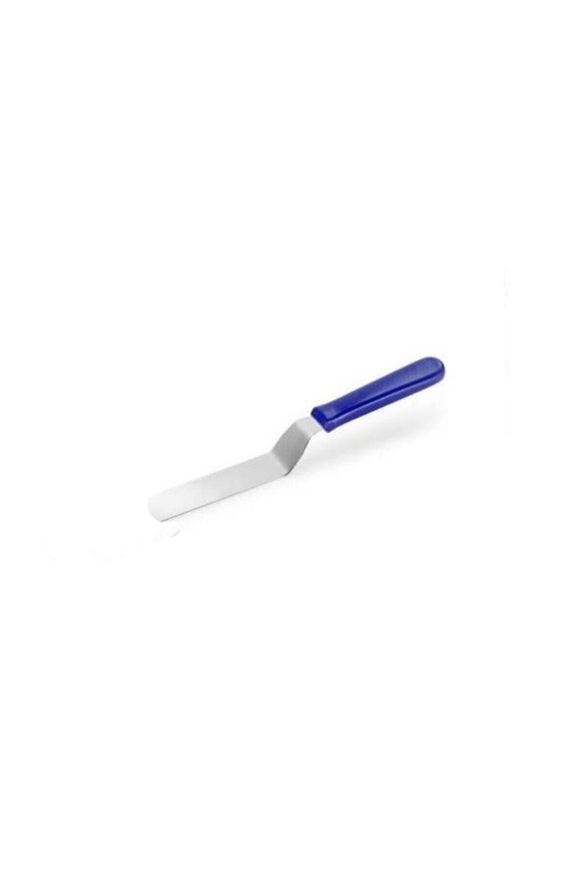 TahtakaleToptancıları Eğik Pasta Sıvama Spatulası Oval Uçlu B10 15 Cm