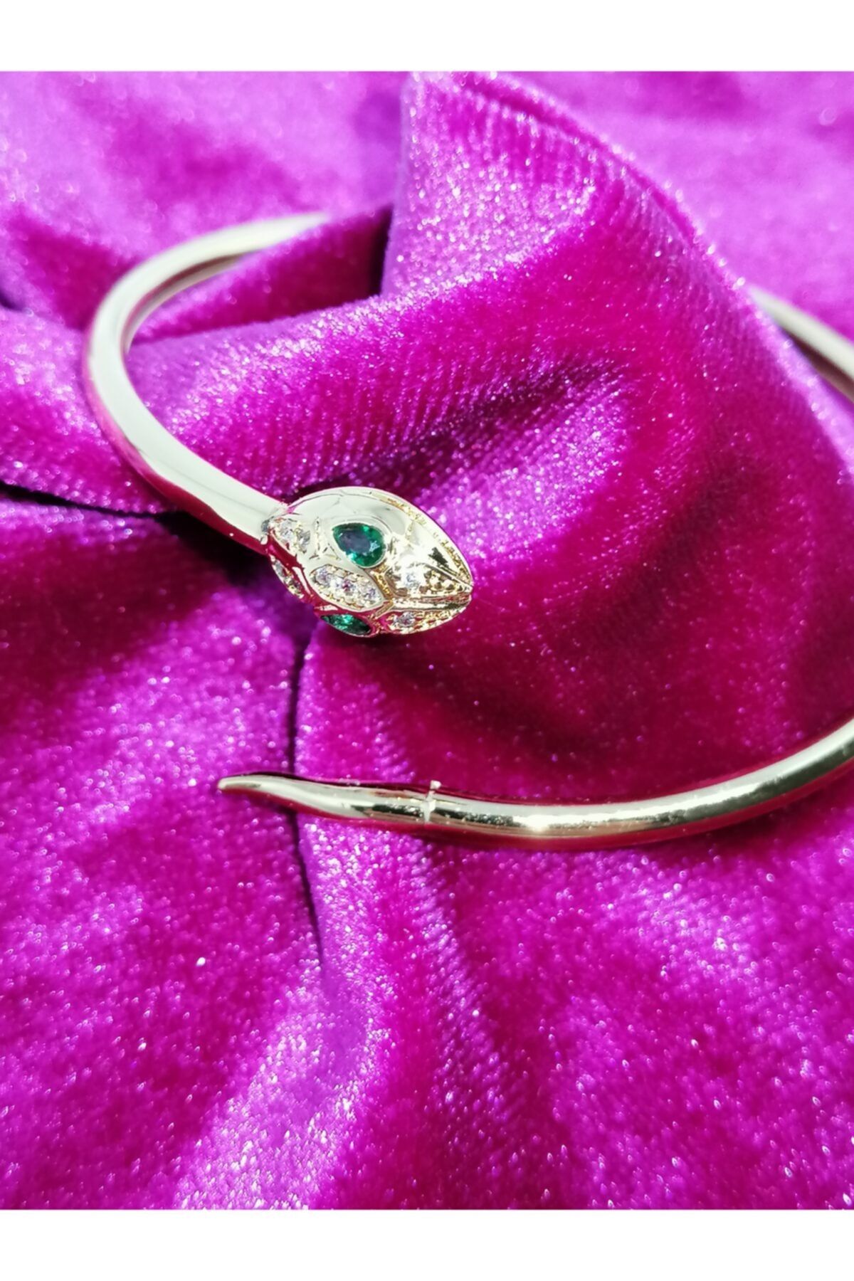 İşpa Takı&Aksesuar Rose Gold Yılan Model Zirkon Taşlı Bileklik