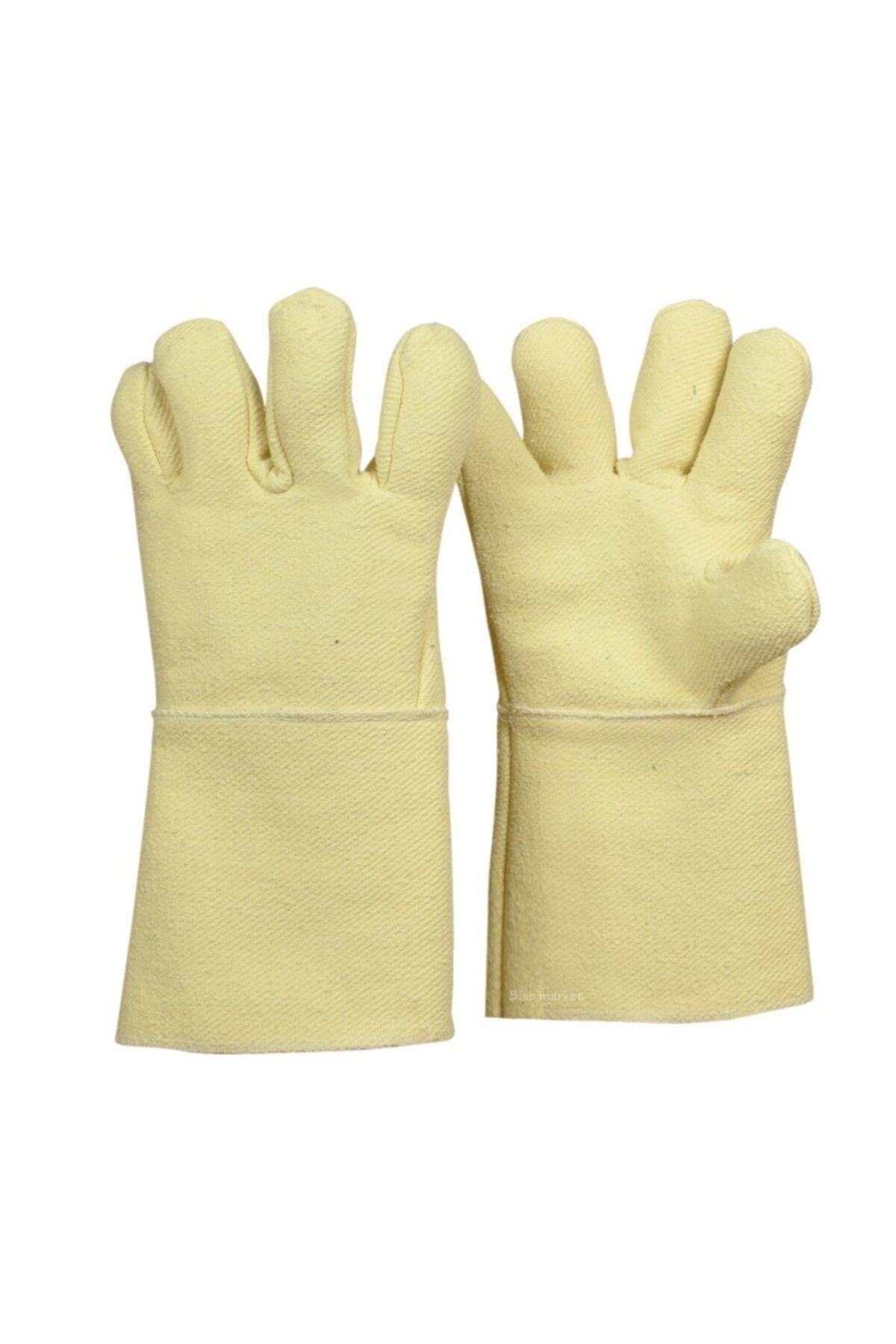 Borox Kevlar Eldiven – Beş Parmaklı Eldiven - 500 °c Yüksek Isıya Dayanıklı Eldiven -boy: 33 Cm