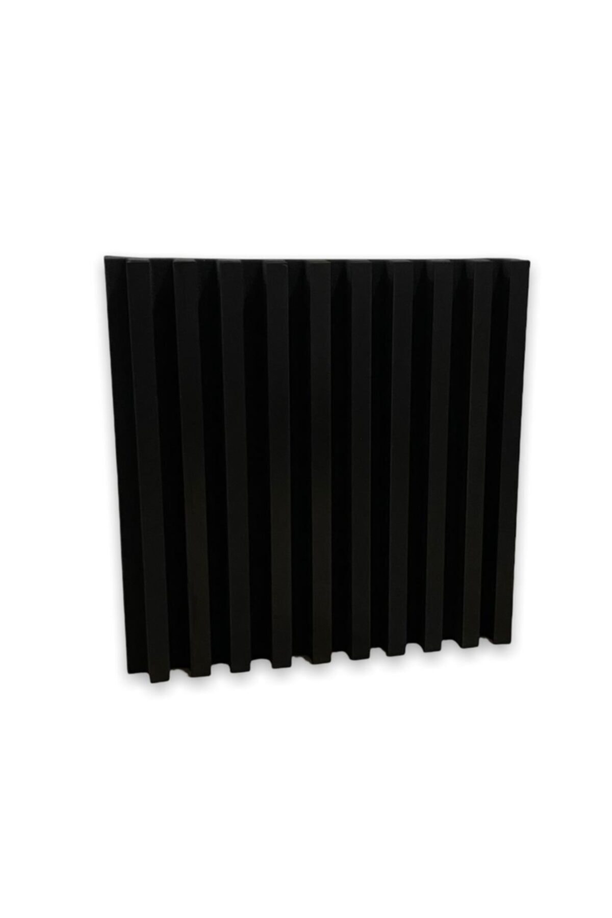 EKOAKUSTİK Eko Akustik Straight Line Ahşap Yutucu Yansıtıcı Akustik Panel 50cm*50cm Siyah
