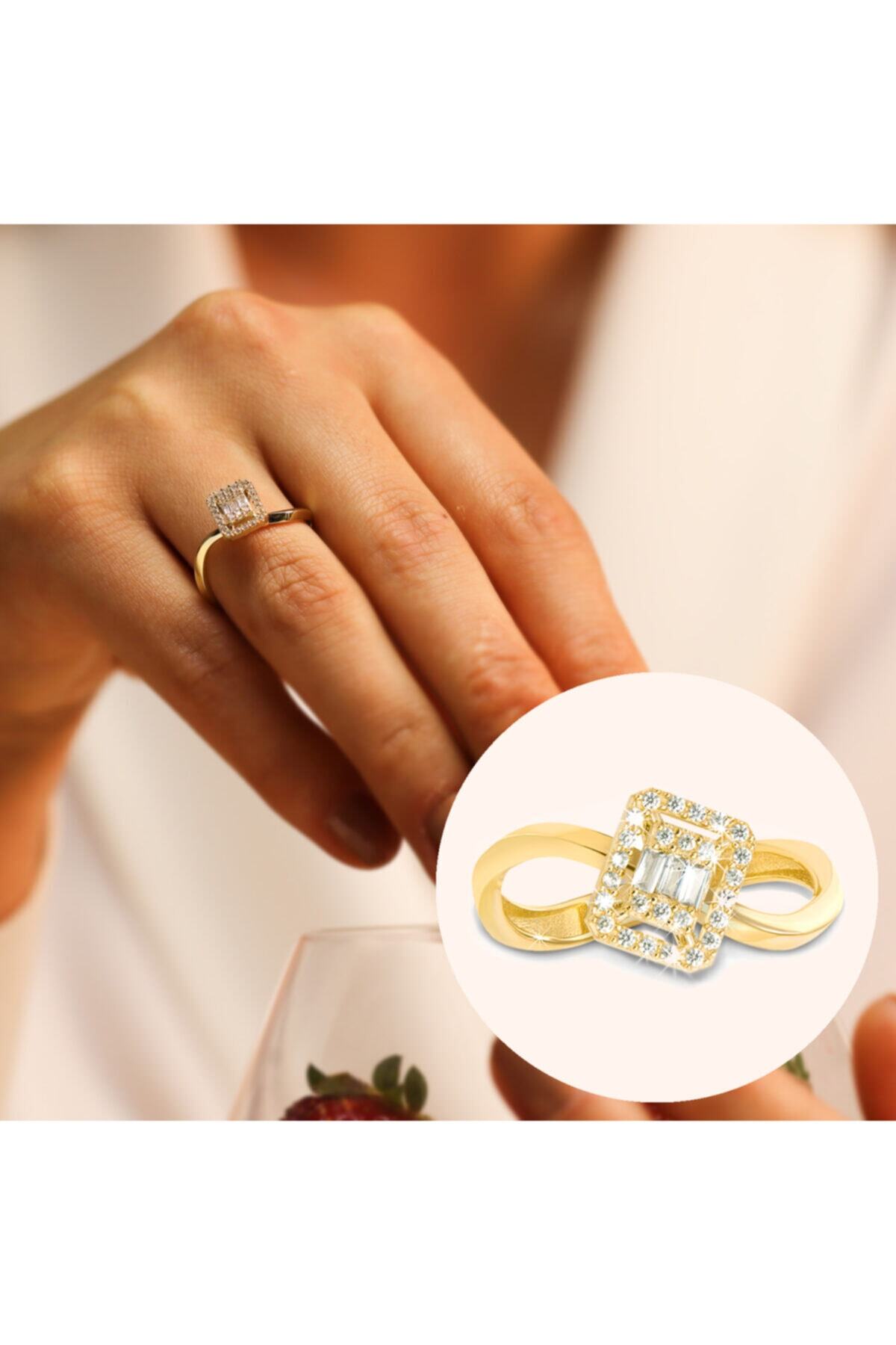 Fay Yamaner Sonsuz Aşk Altın Baget Yüzük