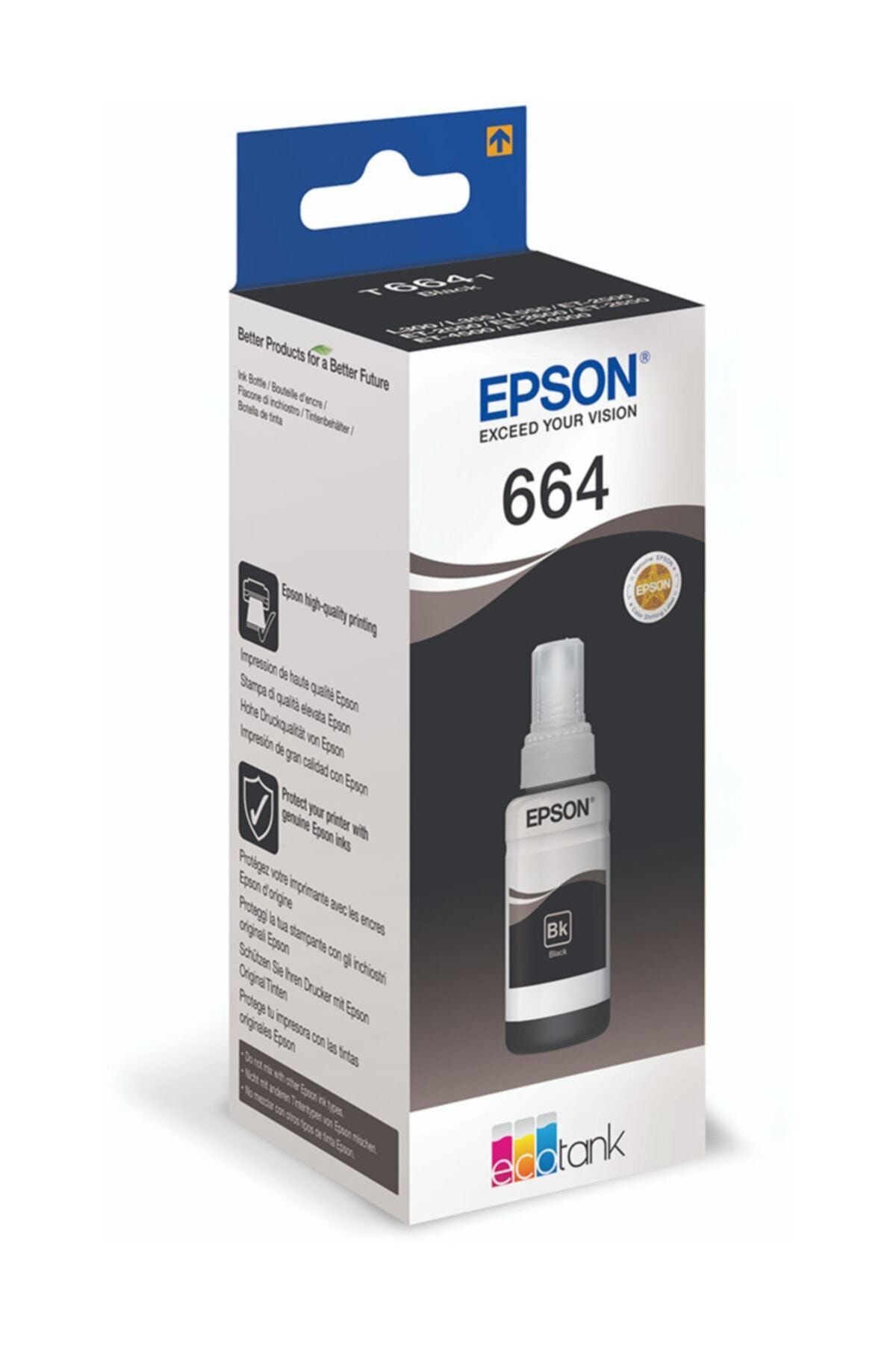 EPSON T664 Siyah Mürekkep 70ml