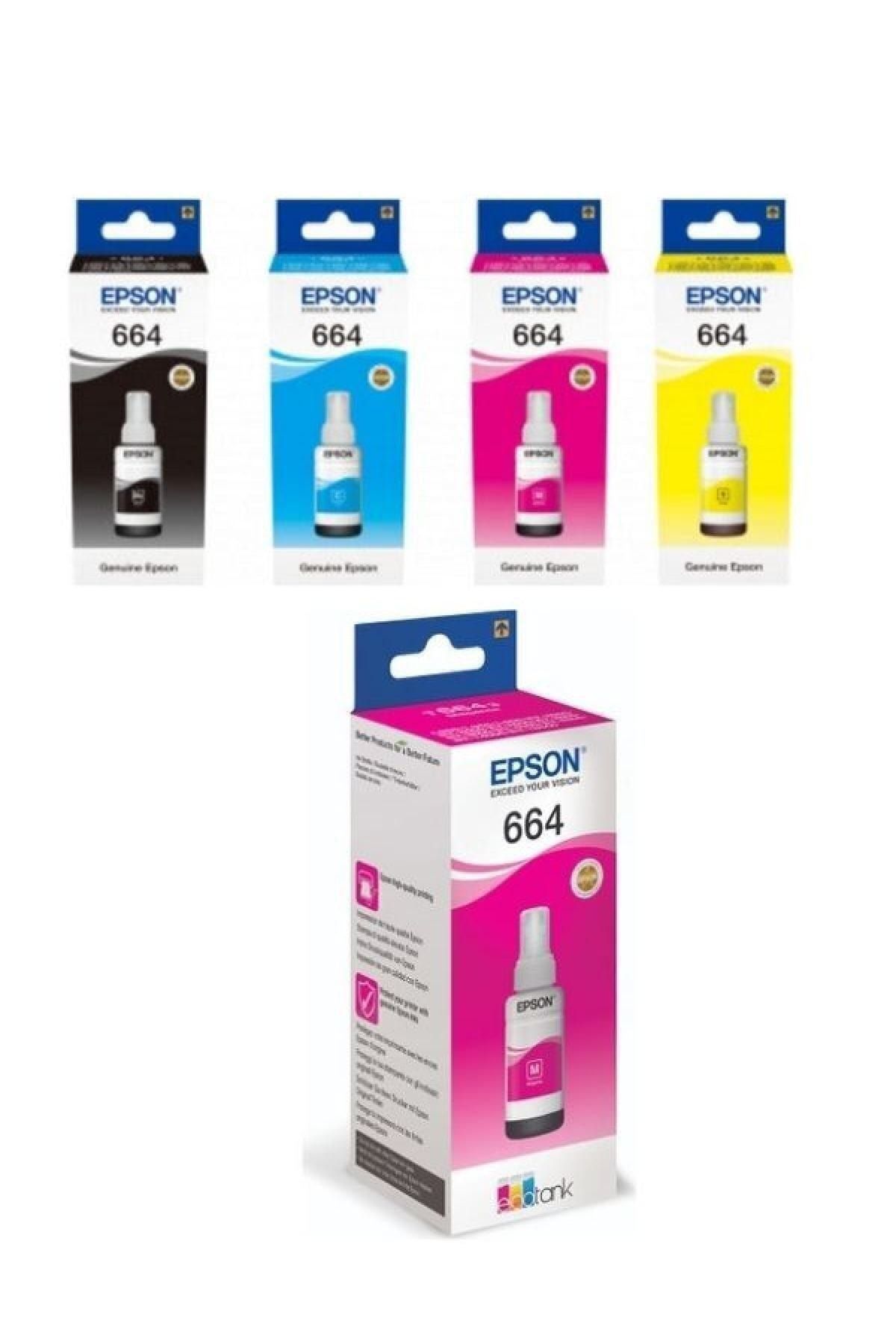 EPSON L310 Siyah Ve Renkli orjinal Mürekkep Kartuş Takımı + M