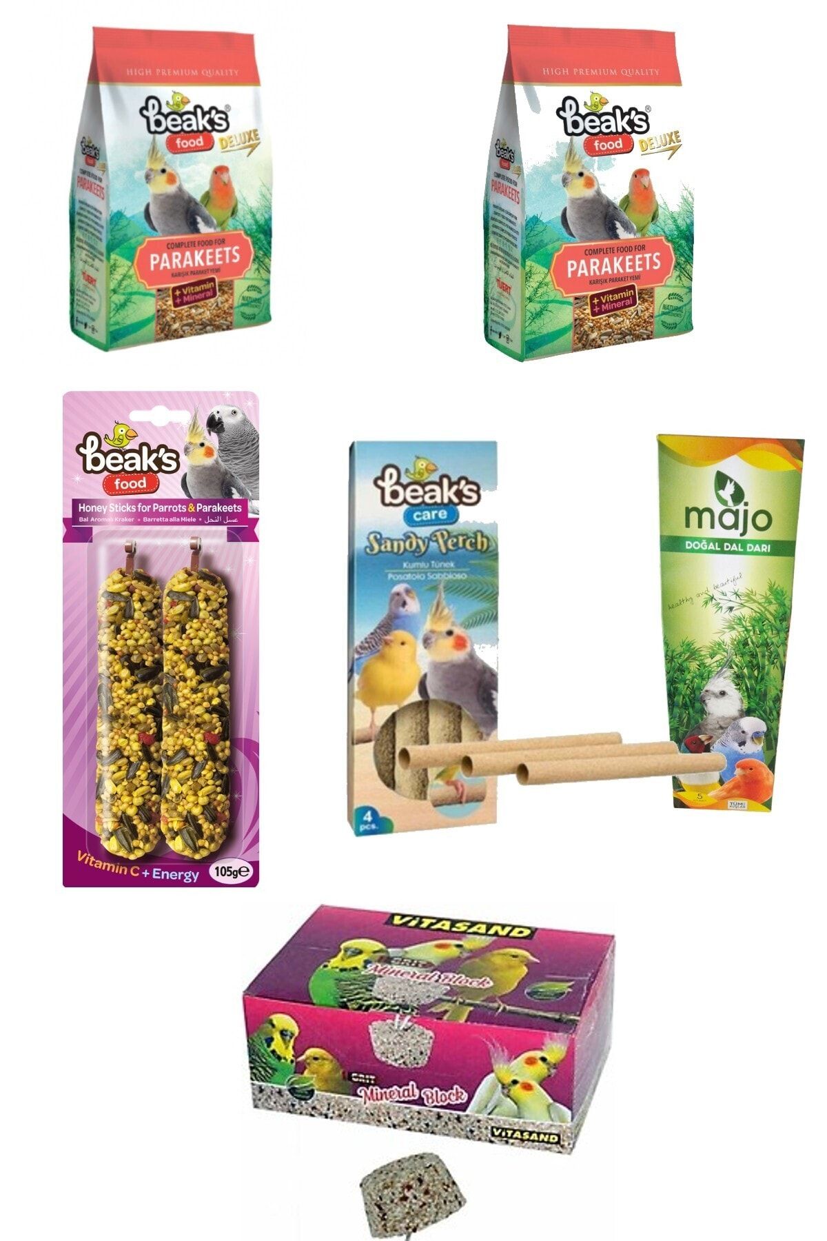 Beaks Sultan Papağanı Yem Ve Bakım Seti