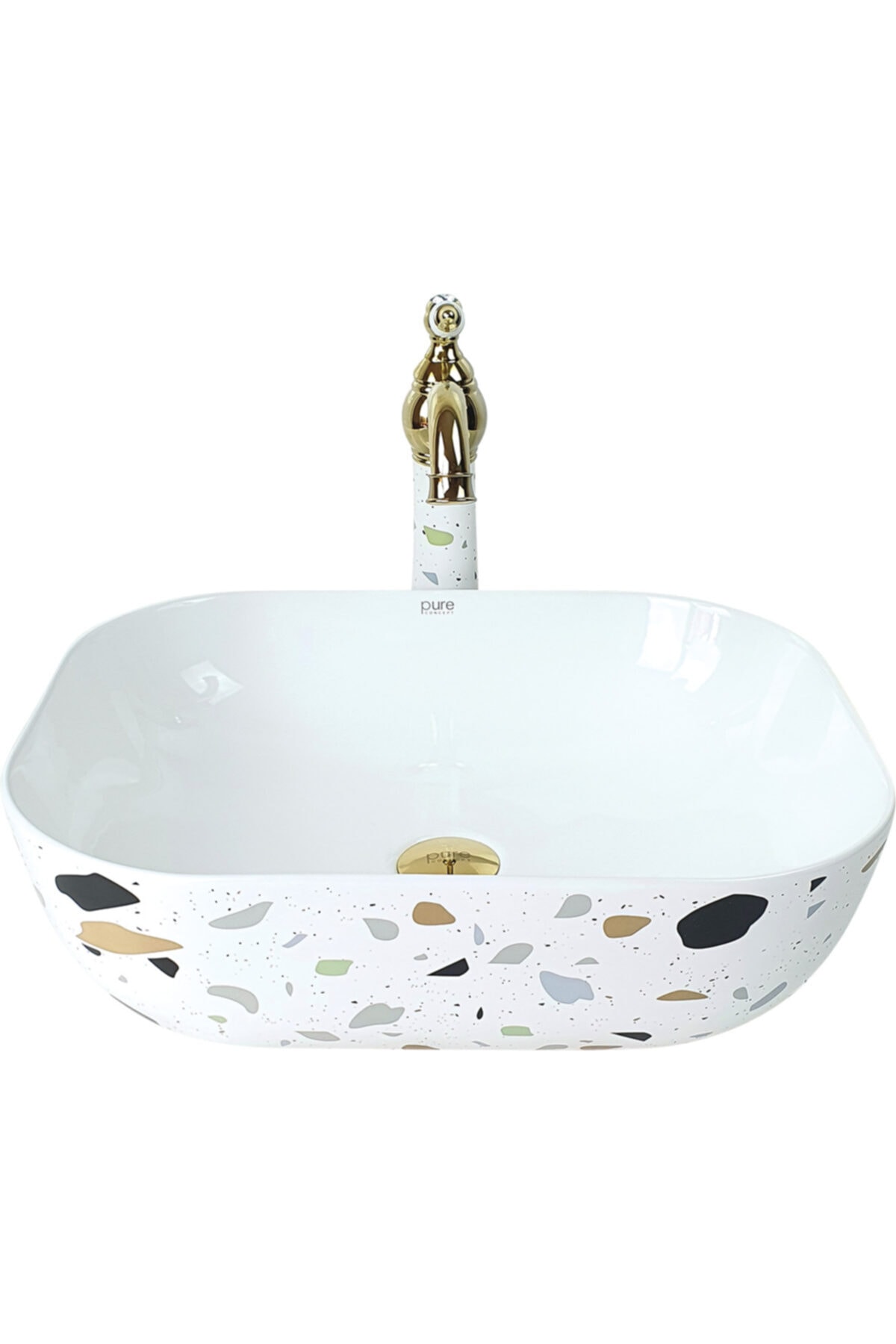 Pure Concept Pure Terrazzo Tezgah Üstü Çanak Lavabo