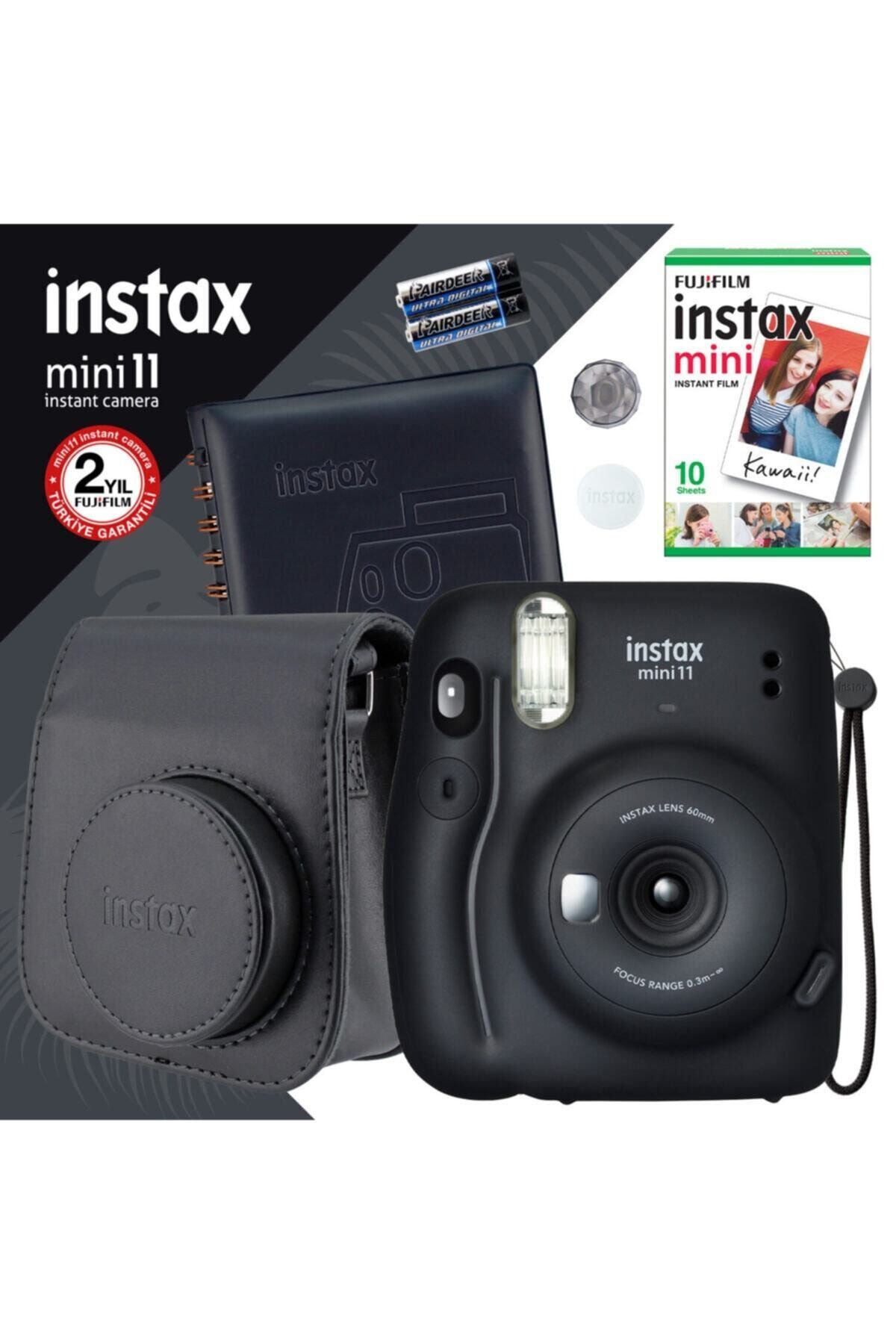 Fujifilm Instax Mini 11 Siyah Fotoğraf Makinesi Ve Kare Albümlü Hediye Seti 22