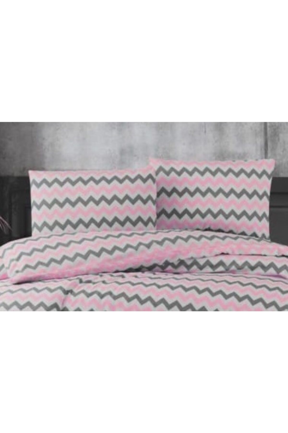 üntaş Life 50x70 Fermuarlı Yastık Kılıfı 2 Adet Pembe Gri Eczikzak22