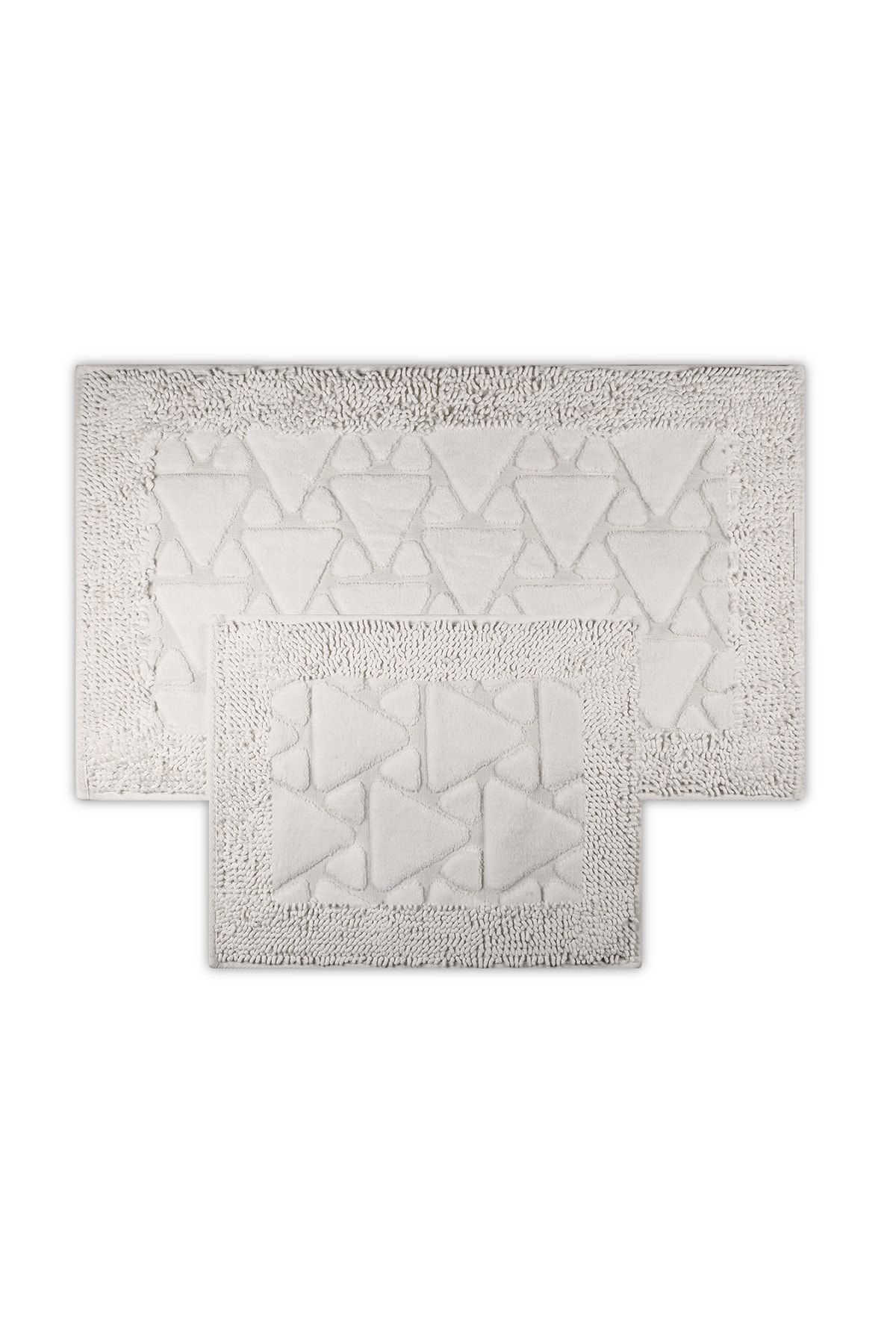 Bluenity Işık Doğal Pamuk 2'li Banyo Matı 60x100+50x60 - Ekru